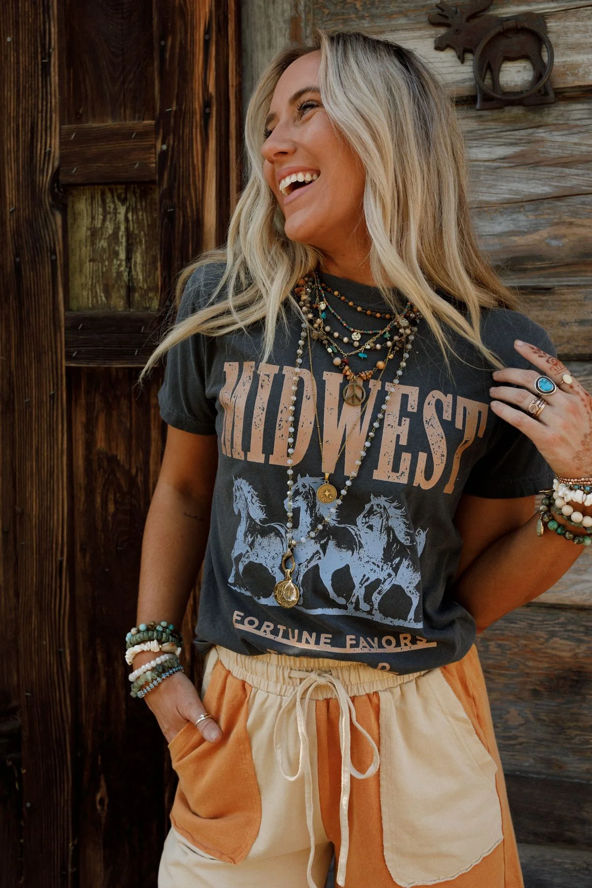 Midwest Fortune Graphic Tee - Pepper - Pre Order