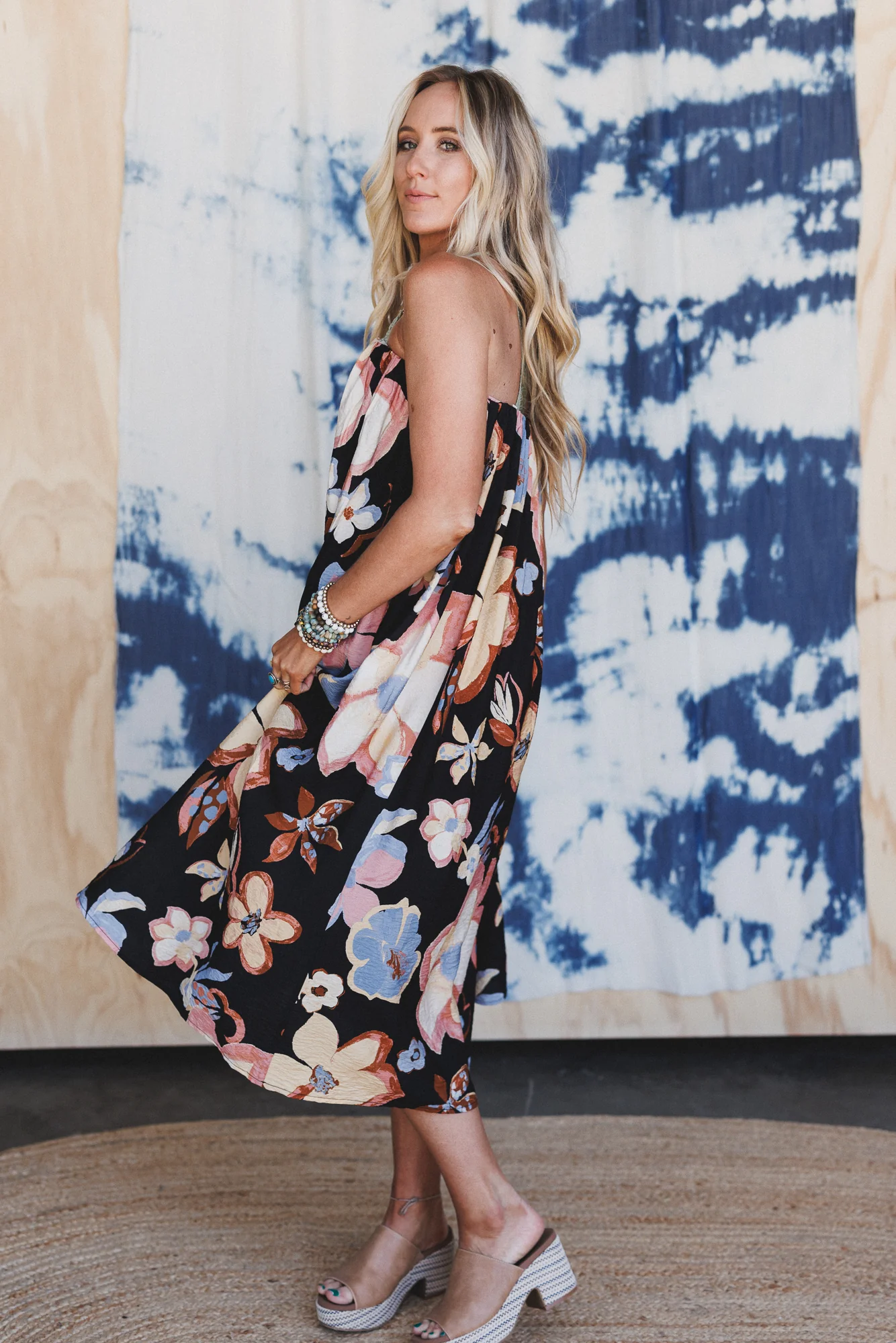 Mirra Floral Maxi Skirt - Black - Image 7