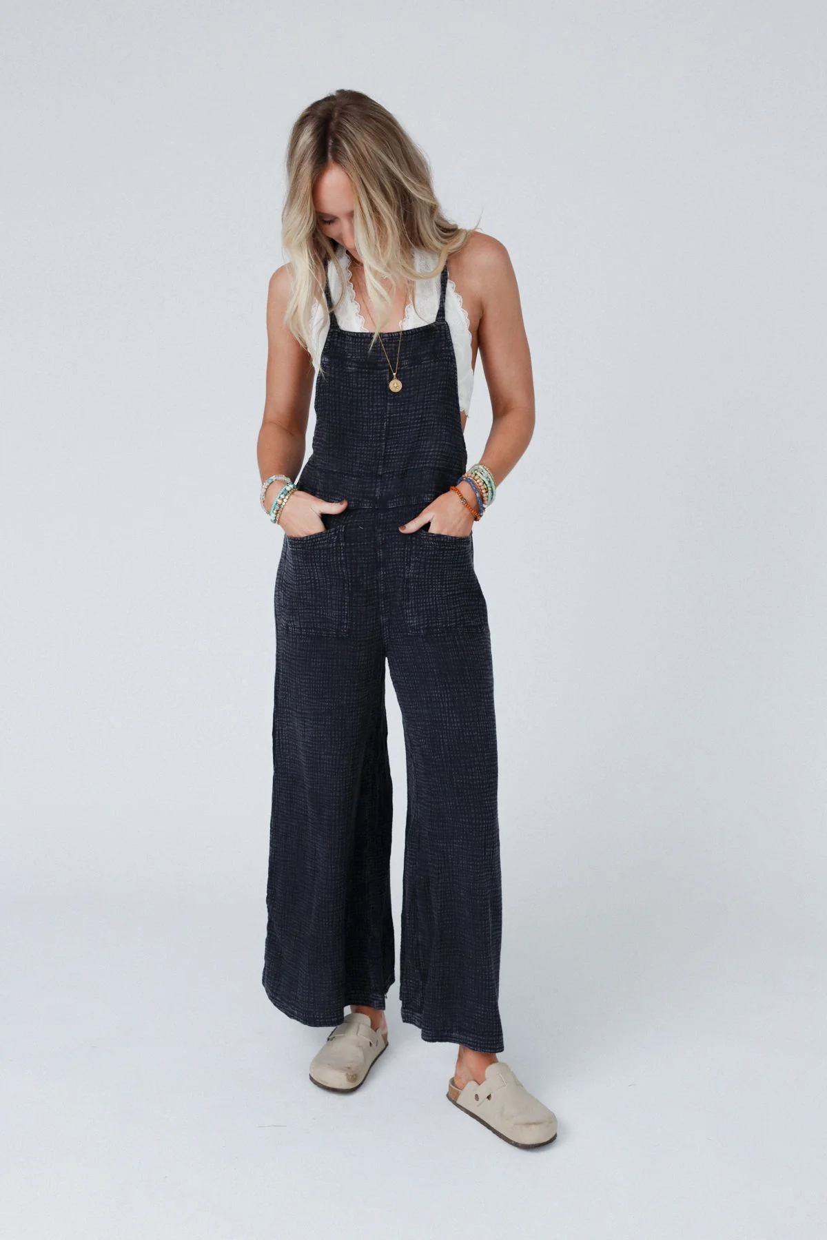 Molly Tie Back Overalls - Black - Image 8