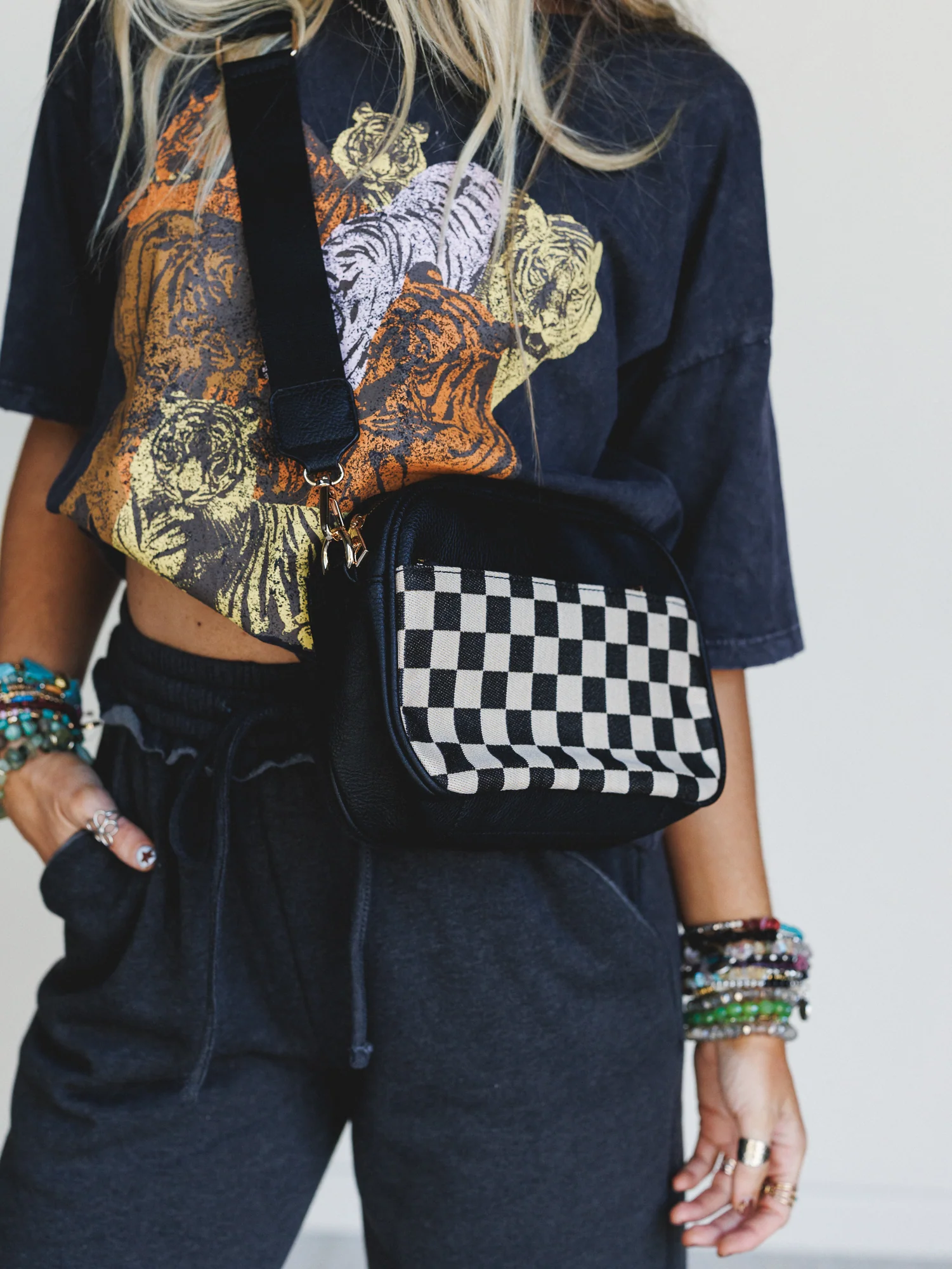 Mood Checker Crossbody Bag - Black - Image 4