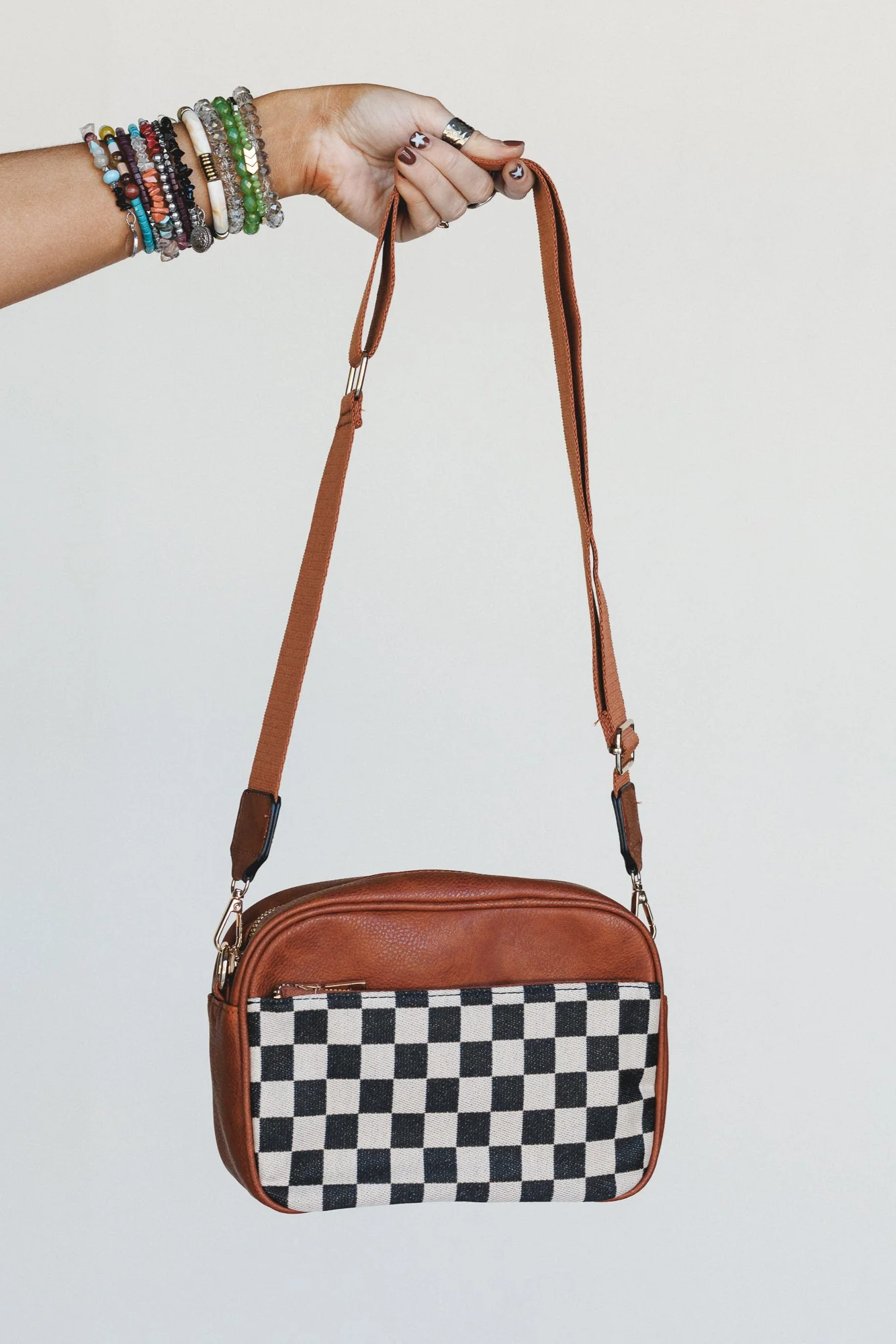 Mood Checker Crossbody Bag - Camel - Image 2