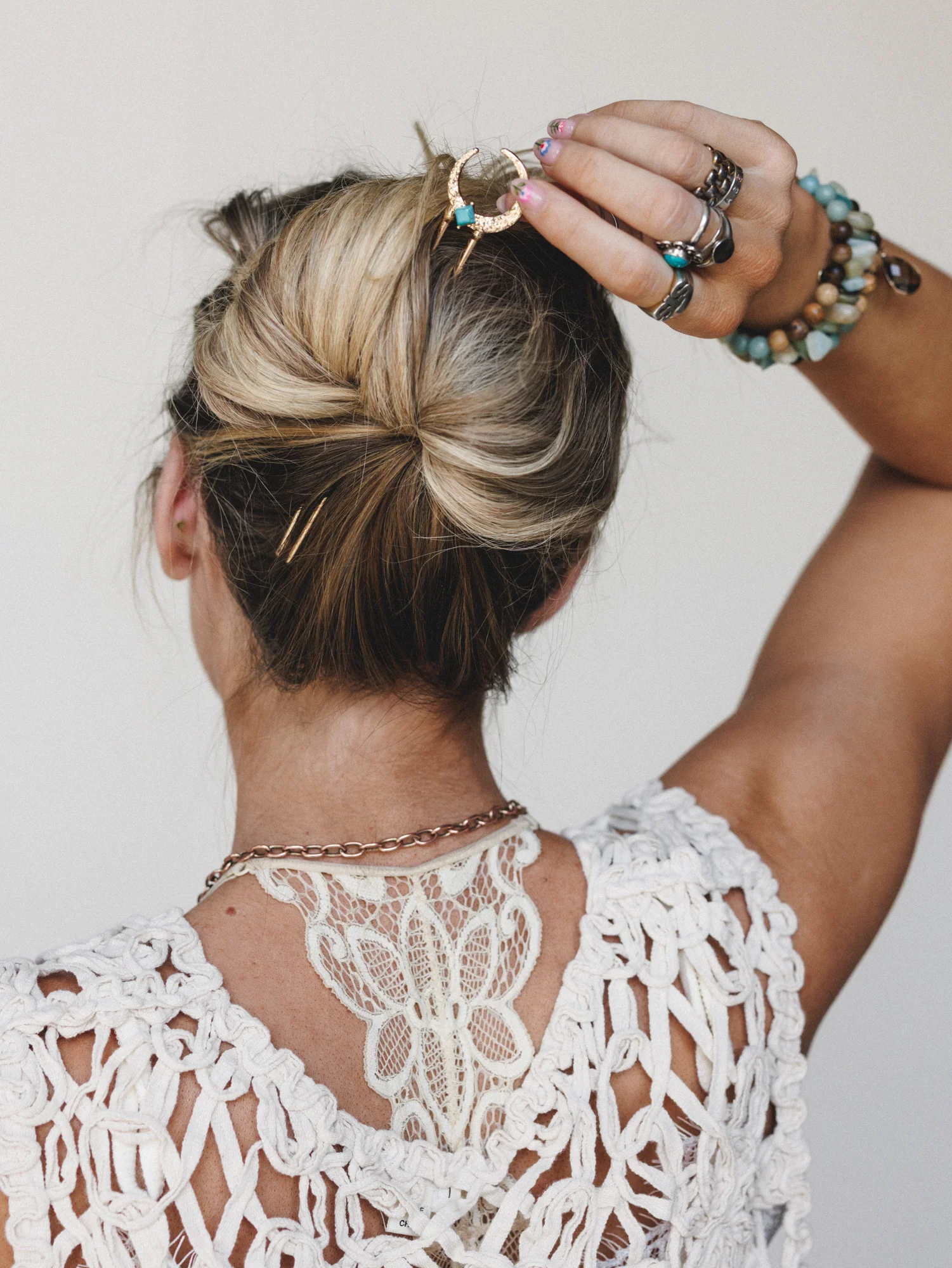 Moonlit Nights Hair Pin - Gold