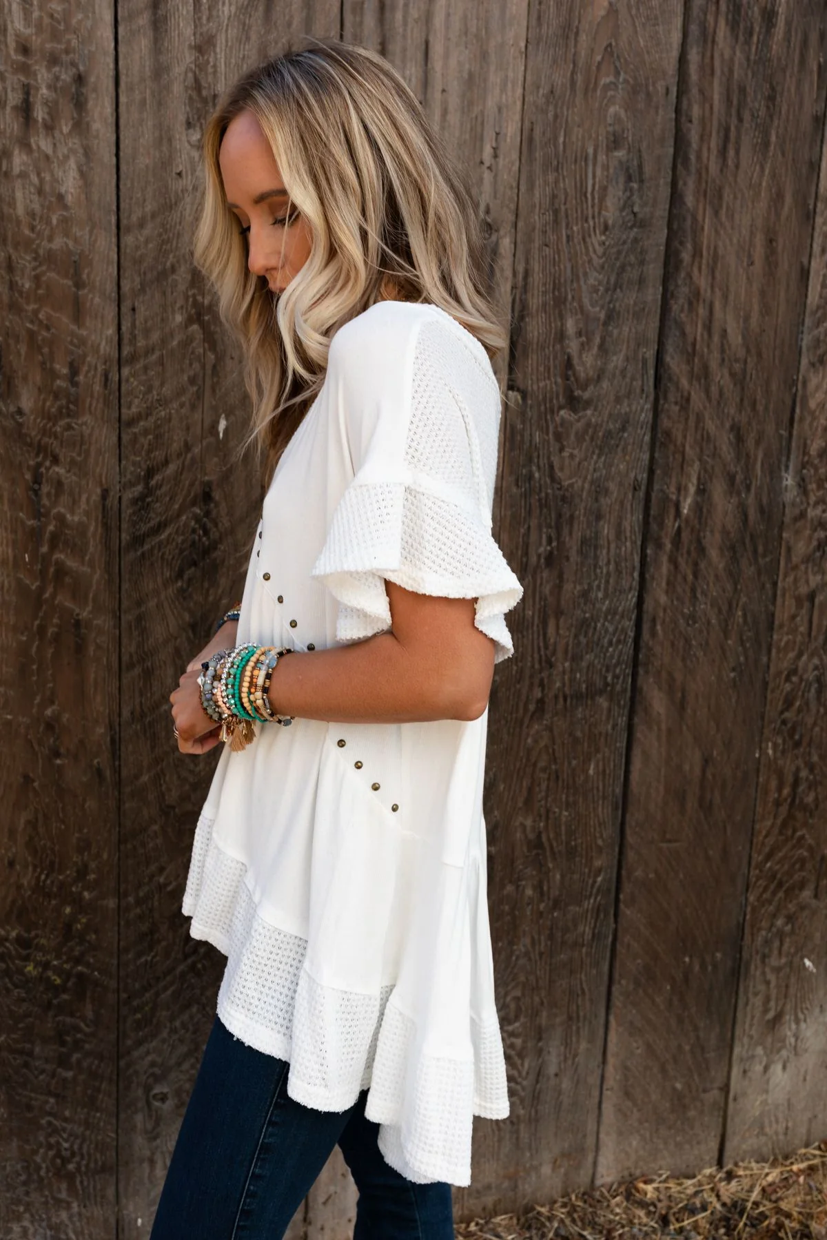 More Than Meets The Eye Tunic Top - Ivory - Image 2