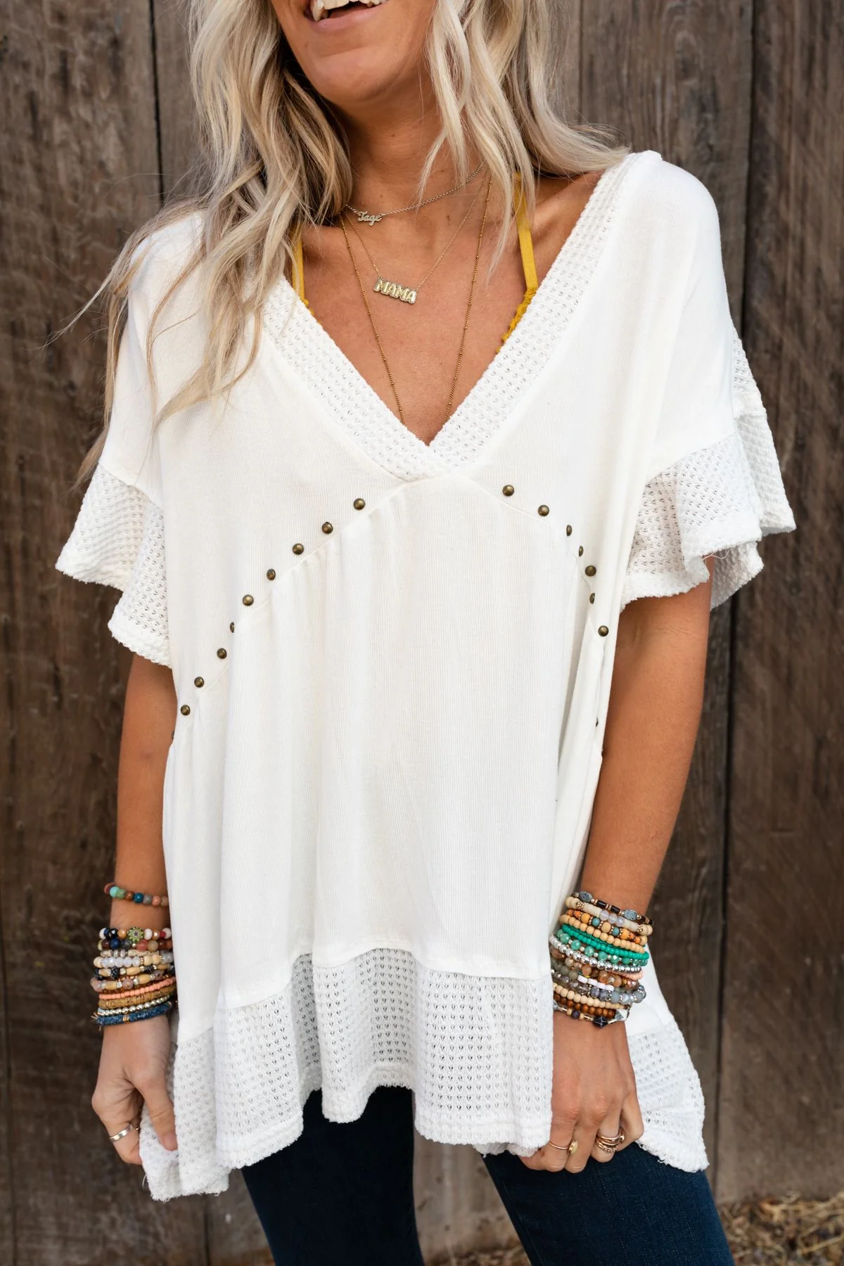 More Than Meets The Eye Tunic Top - Ivory - Pre Order