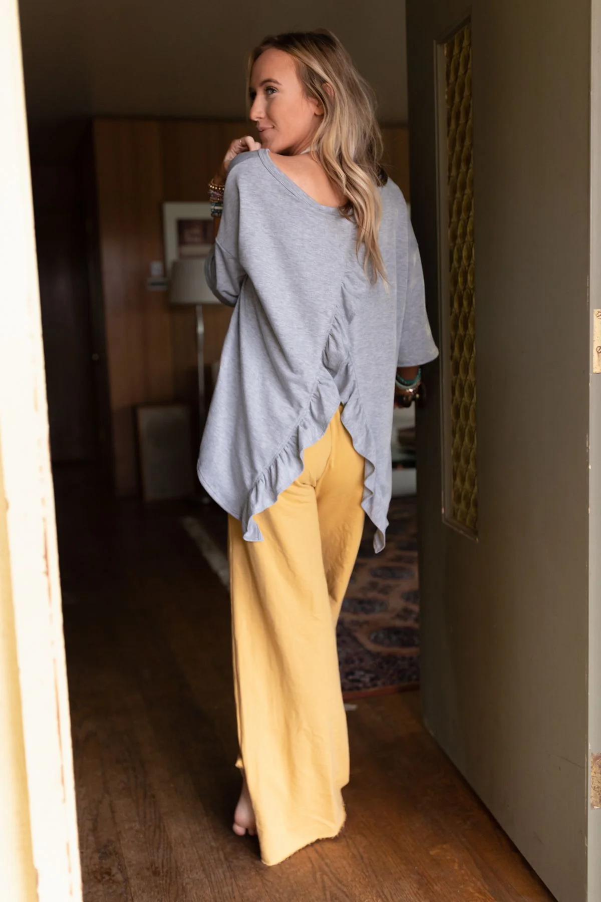 The Nest Must Have High Low Tee - Heather Gray - Image 10