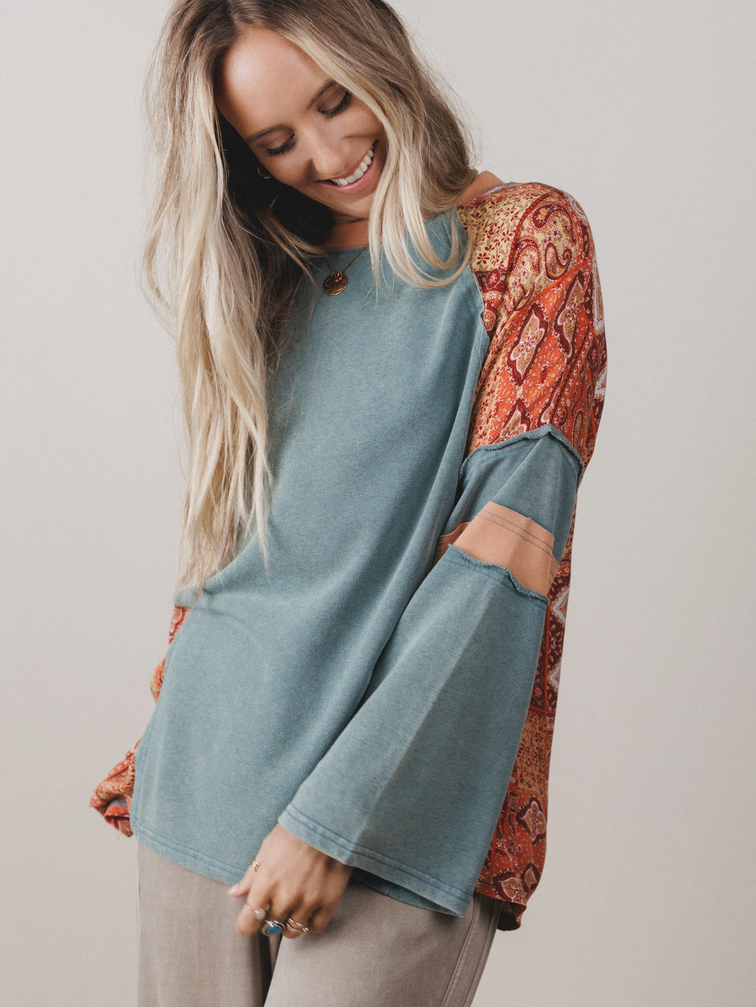 Mystic Prairie Top - Teal - Image 2