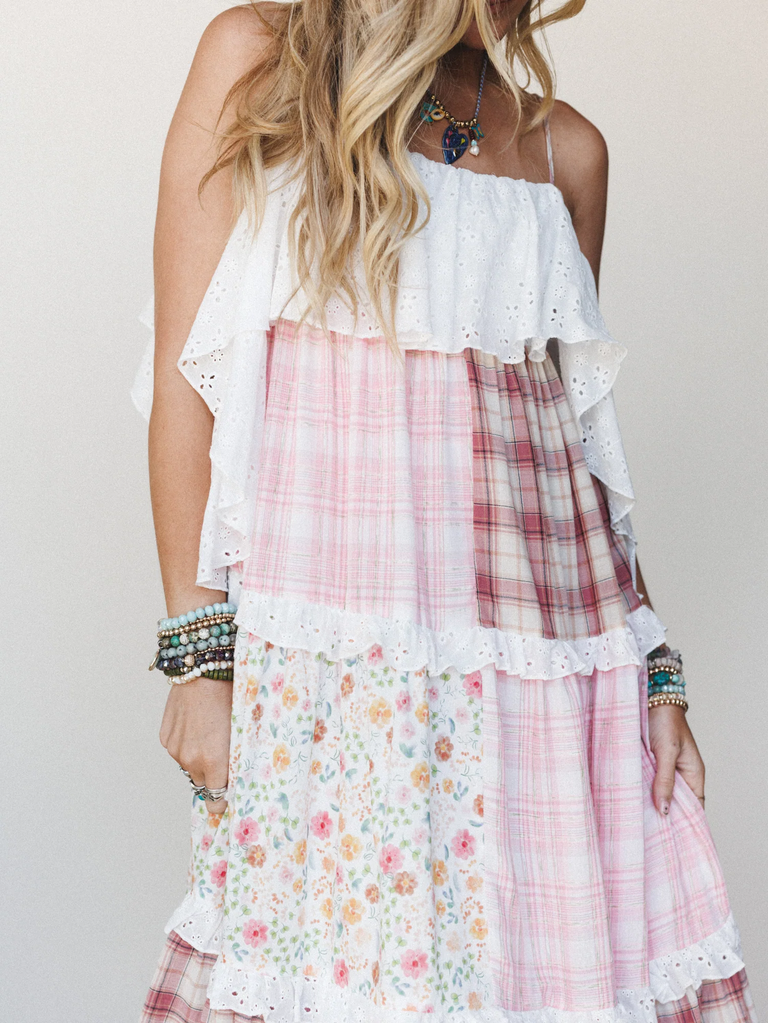 Nature Gathering Dress - Pink Multi - Image 3