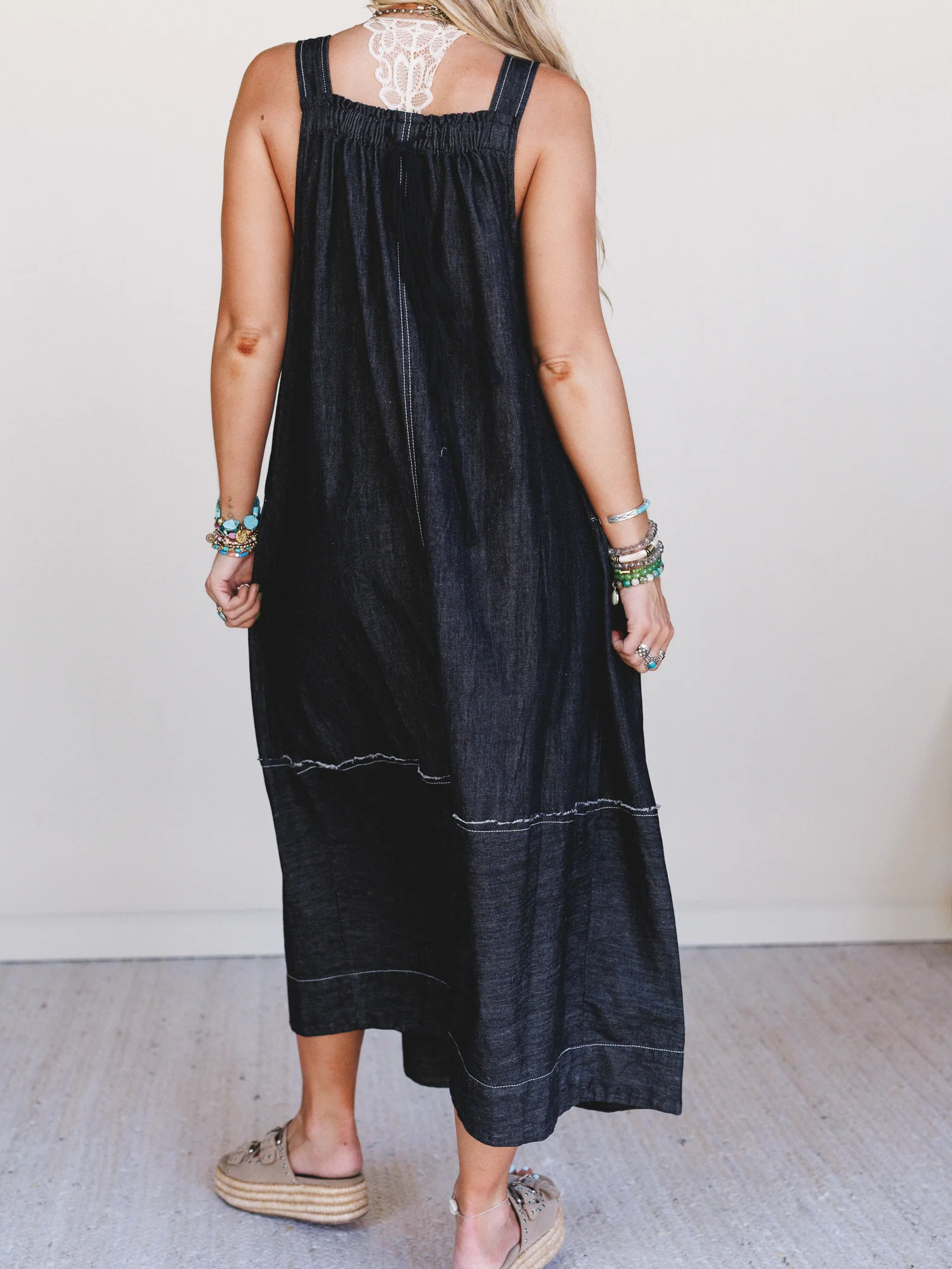 New Frontier Overalls Dress - Black - Image 4