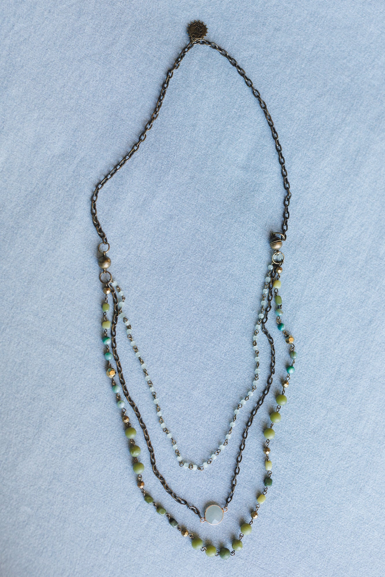 Turquoise Cascade Necklace - Green Multi - Image 5