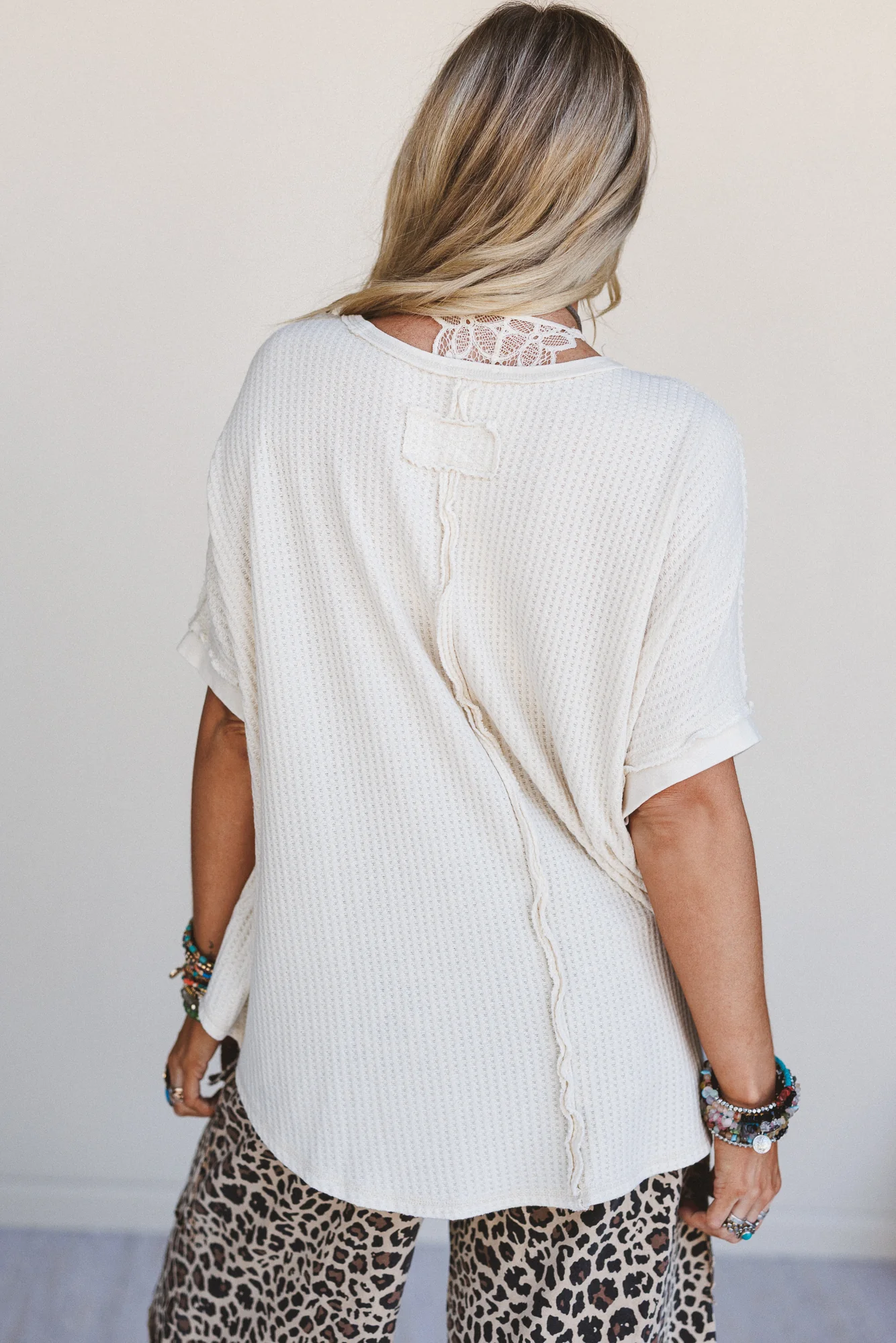 Next Stop Thermal Knit Top - Khaki - Image 5