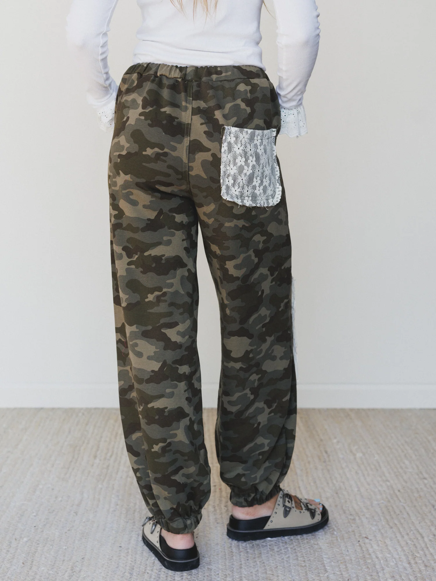 Nora Patchwork Camo Pants - Olive Camo - Image 5