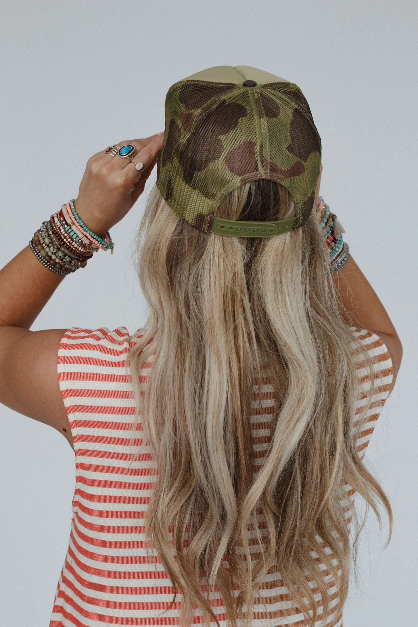 Not Your Cowboy Trucker Hat - Olive Camo - Image 2