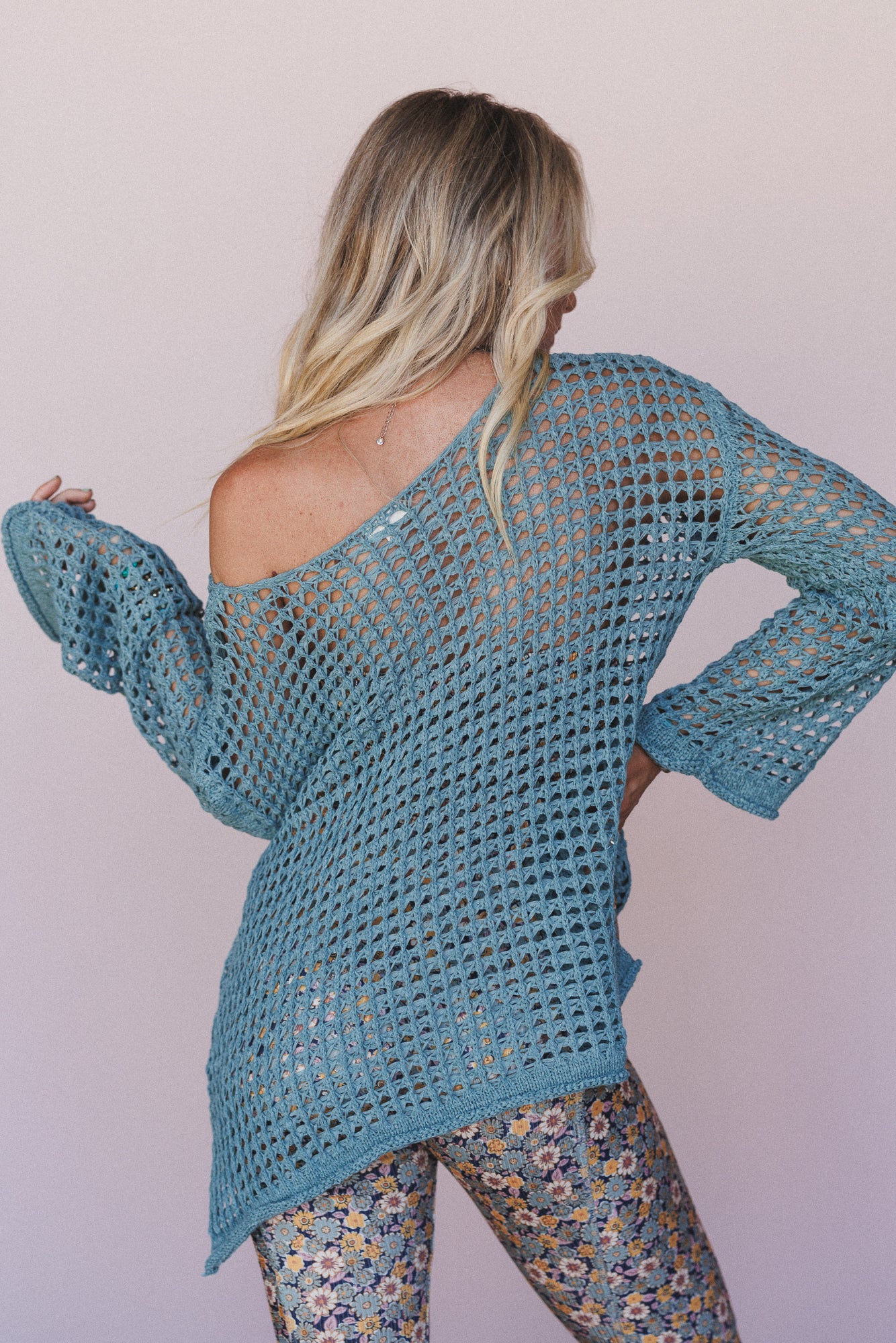Oceania Crochet Top - Teal - Image 6