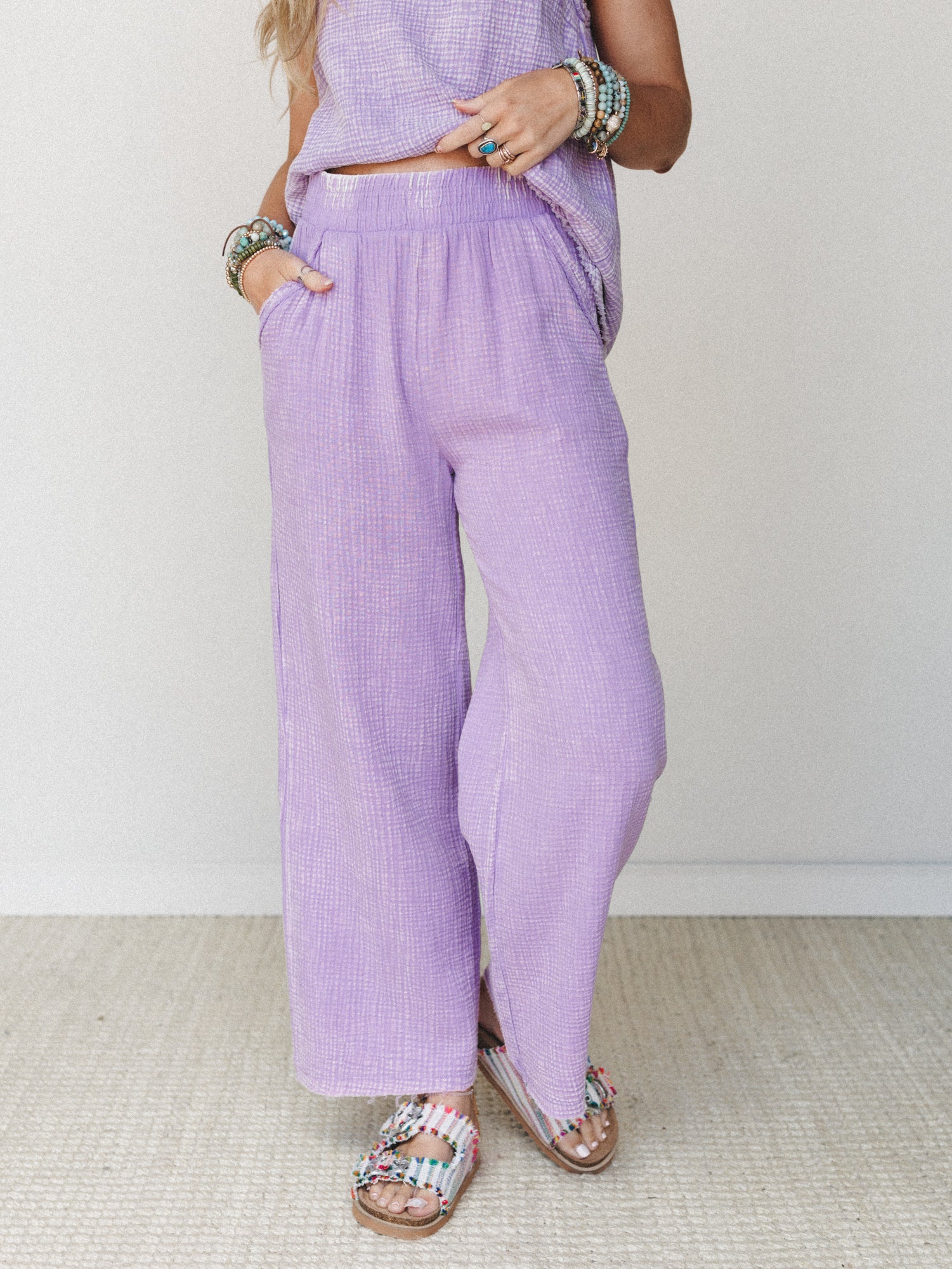 On A Trip Pants - Lavender - Image 2