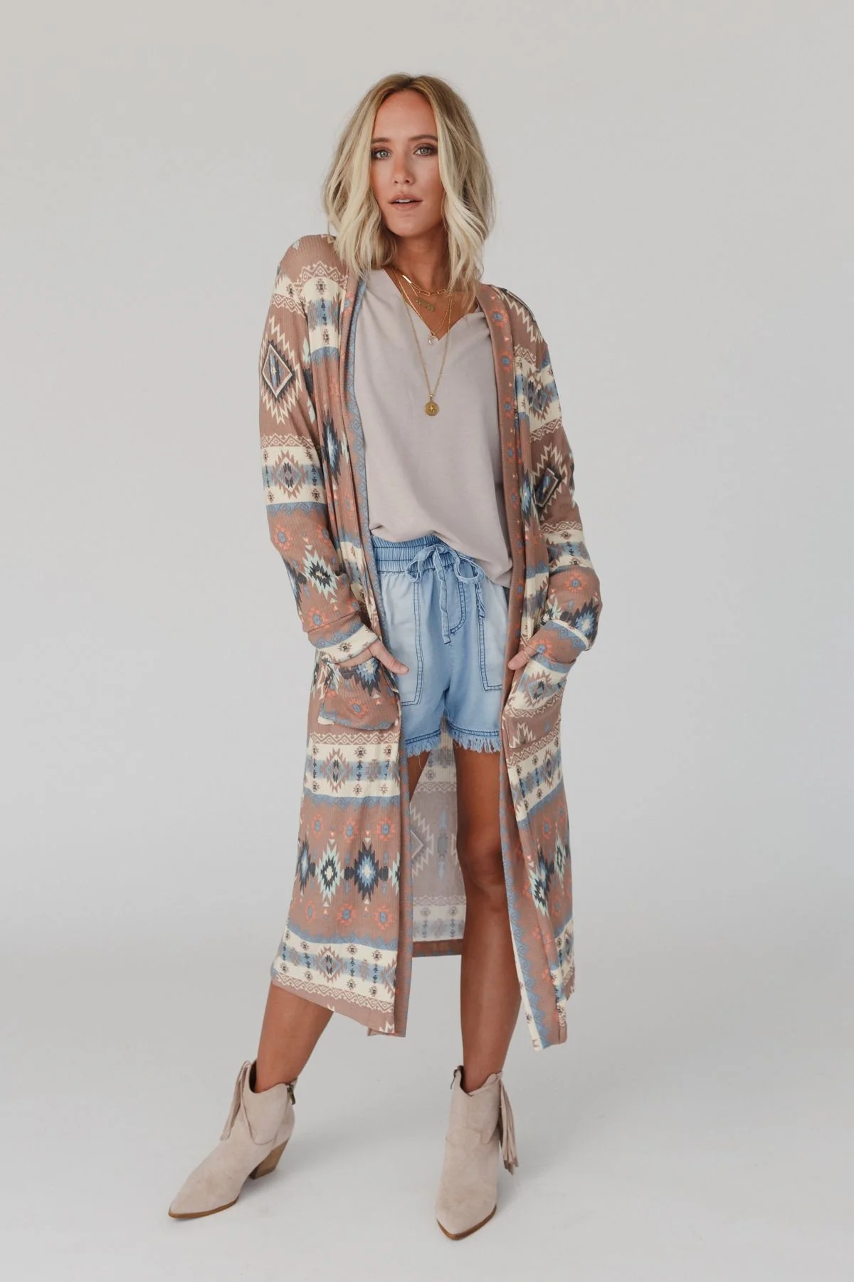 The Nest Santa Fe Rose Duster Cardigan - Multi - Image 11