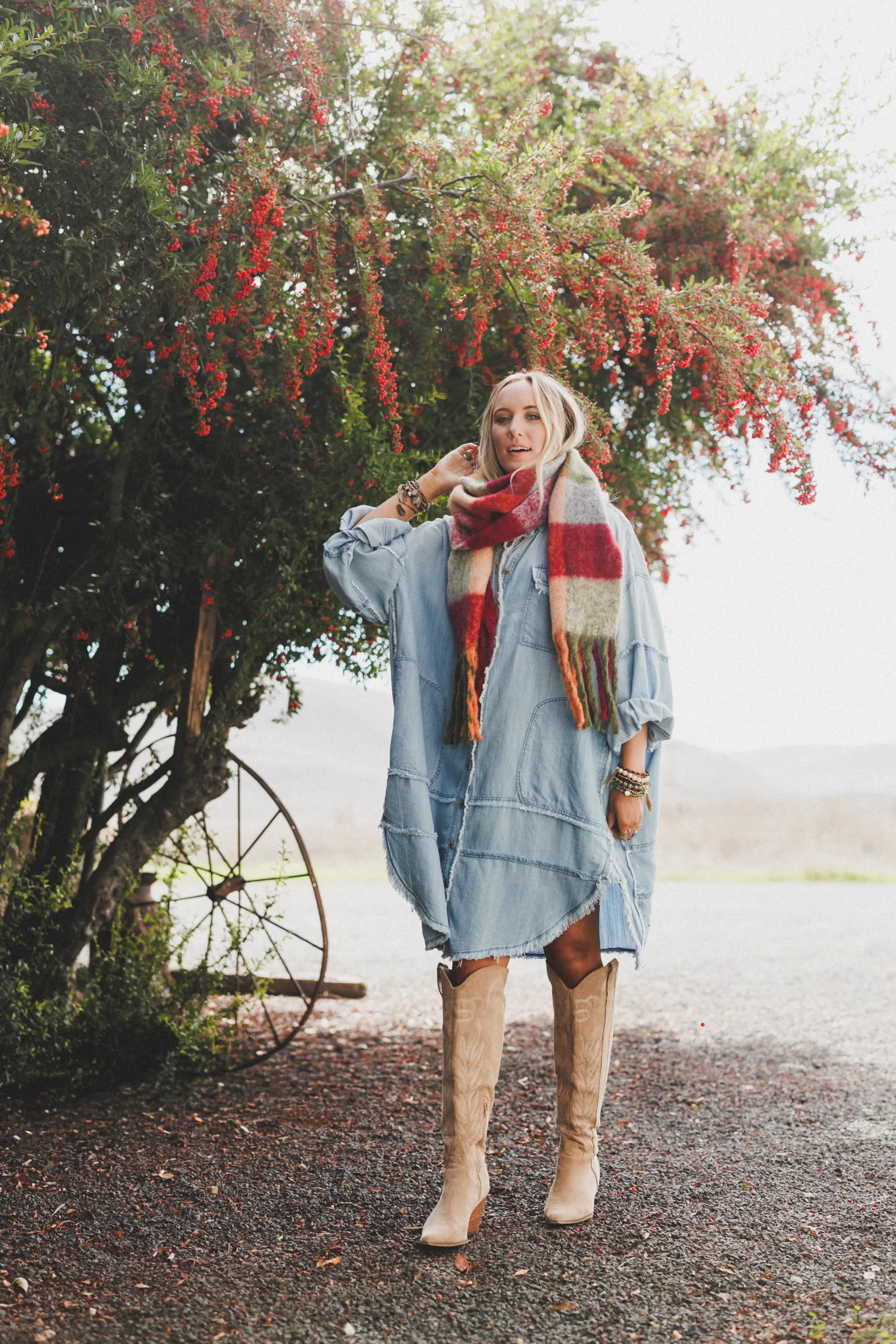 Ophelia Oversized Denim Dress - Washed Denim - Image 7