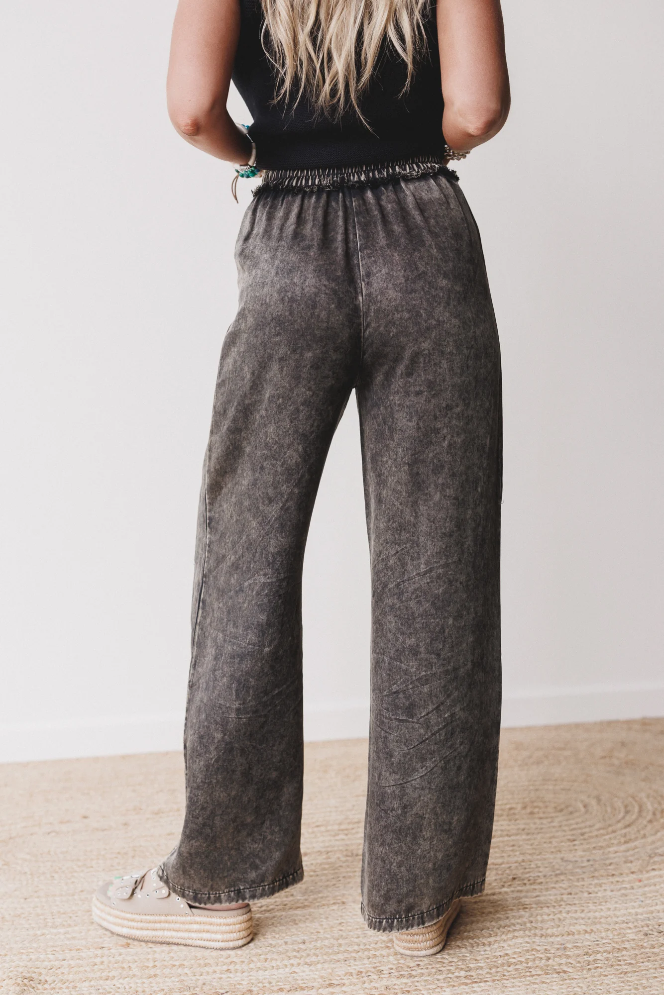 Out And About Drawstring Pants - Black - Image 4