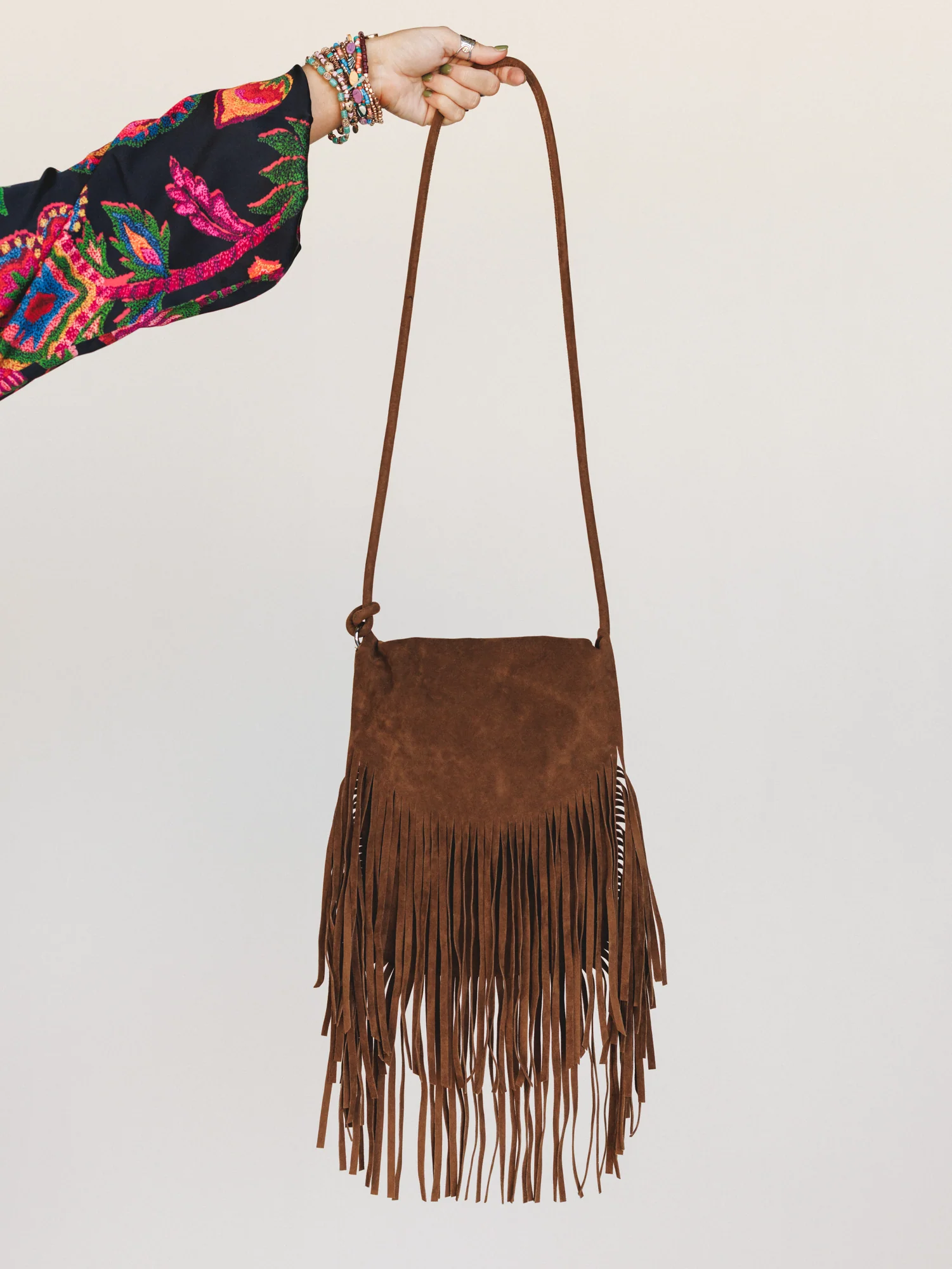 Out West Fringe Crossbody Bag - Camel - Image 2