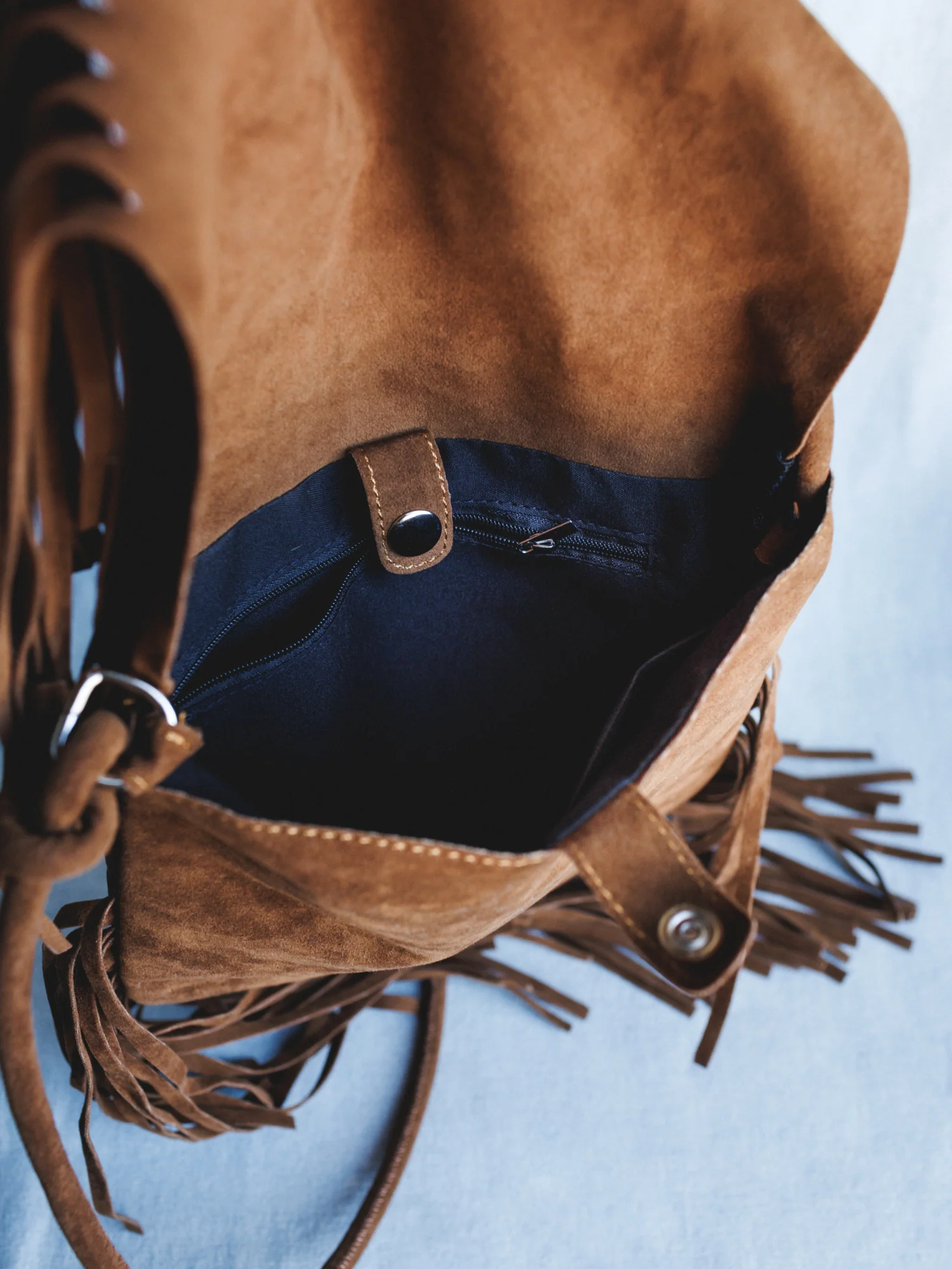 Out West Fringe Crossbody Bag - Camel - Image 4