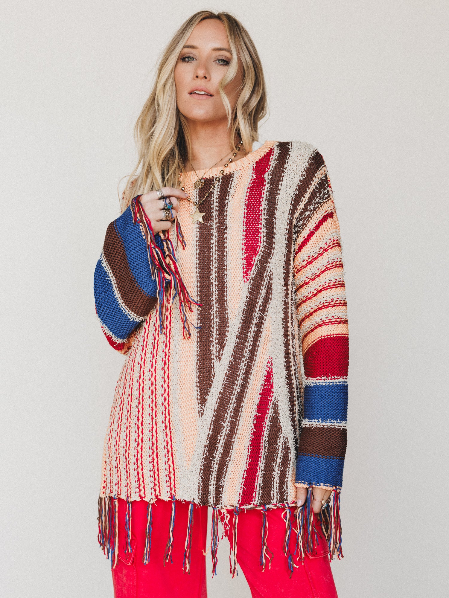 Pastel Melodies Sweater
- Coral Brown