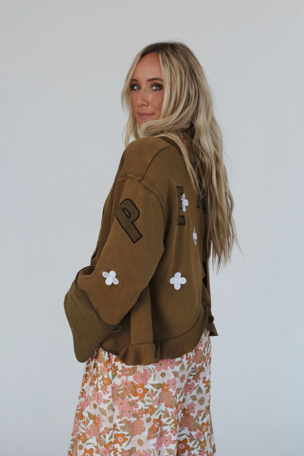 Peaceful Embrace Sweater - Olive - Image 4