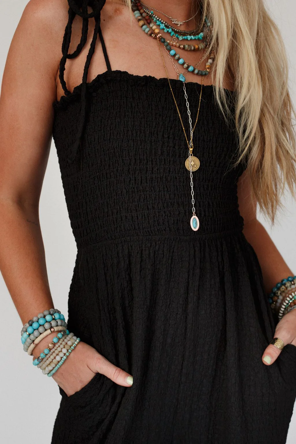 The Nest Perfect Timing Textured Jumpsuit - Black - Image 3