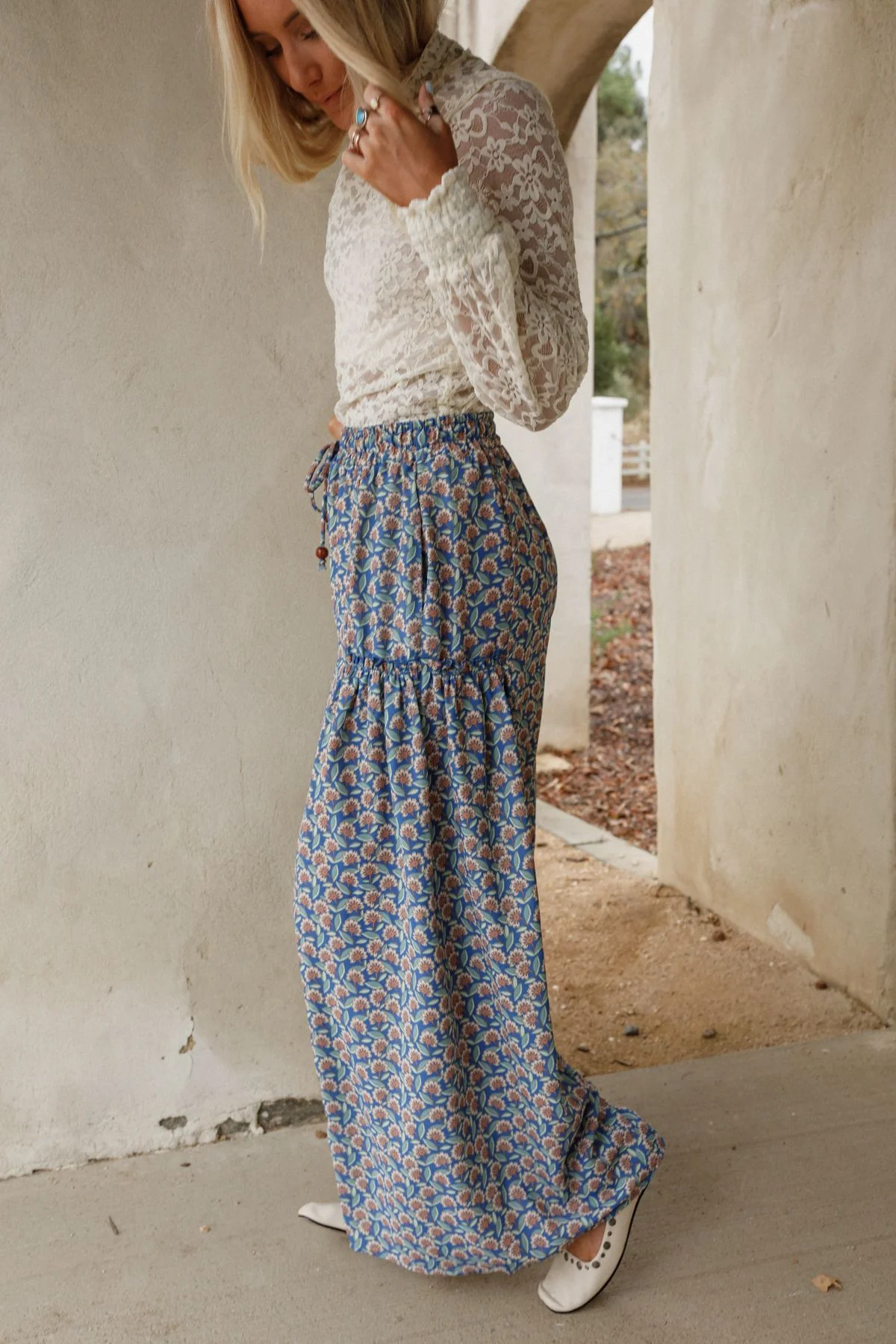The Nest Petal Trails Wide Leg Pants - Denim - Pre Order - Image 2