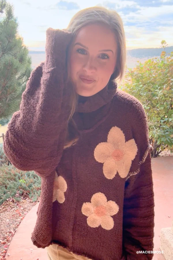 Petal Warmth Sweater - Brown - Image 3