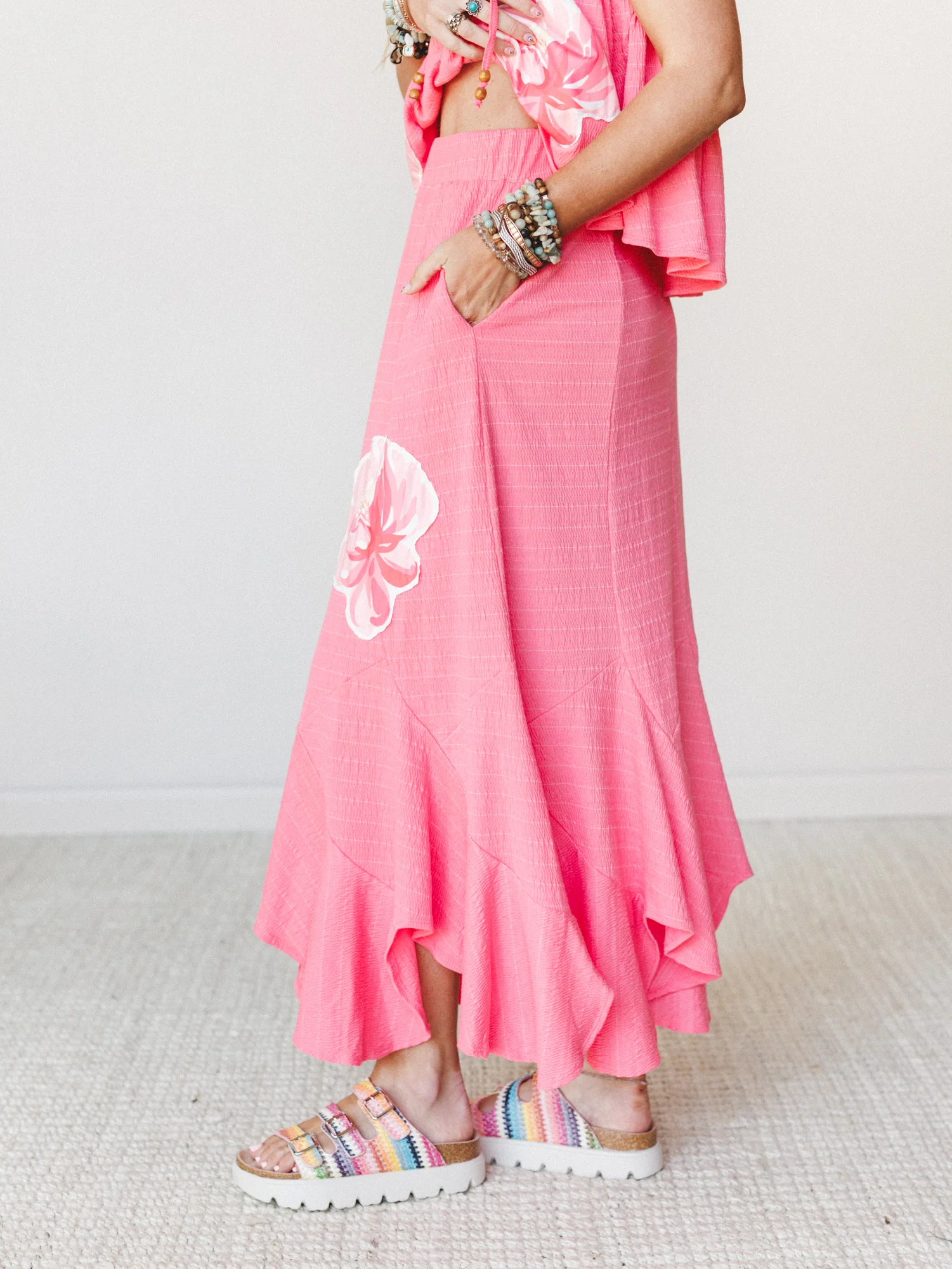 Petals In Love Two Piece Set - Pink - Image 6