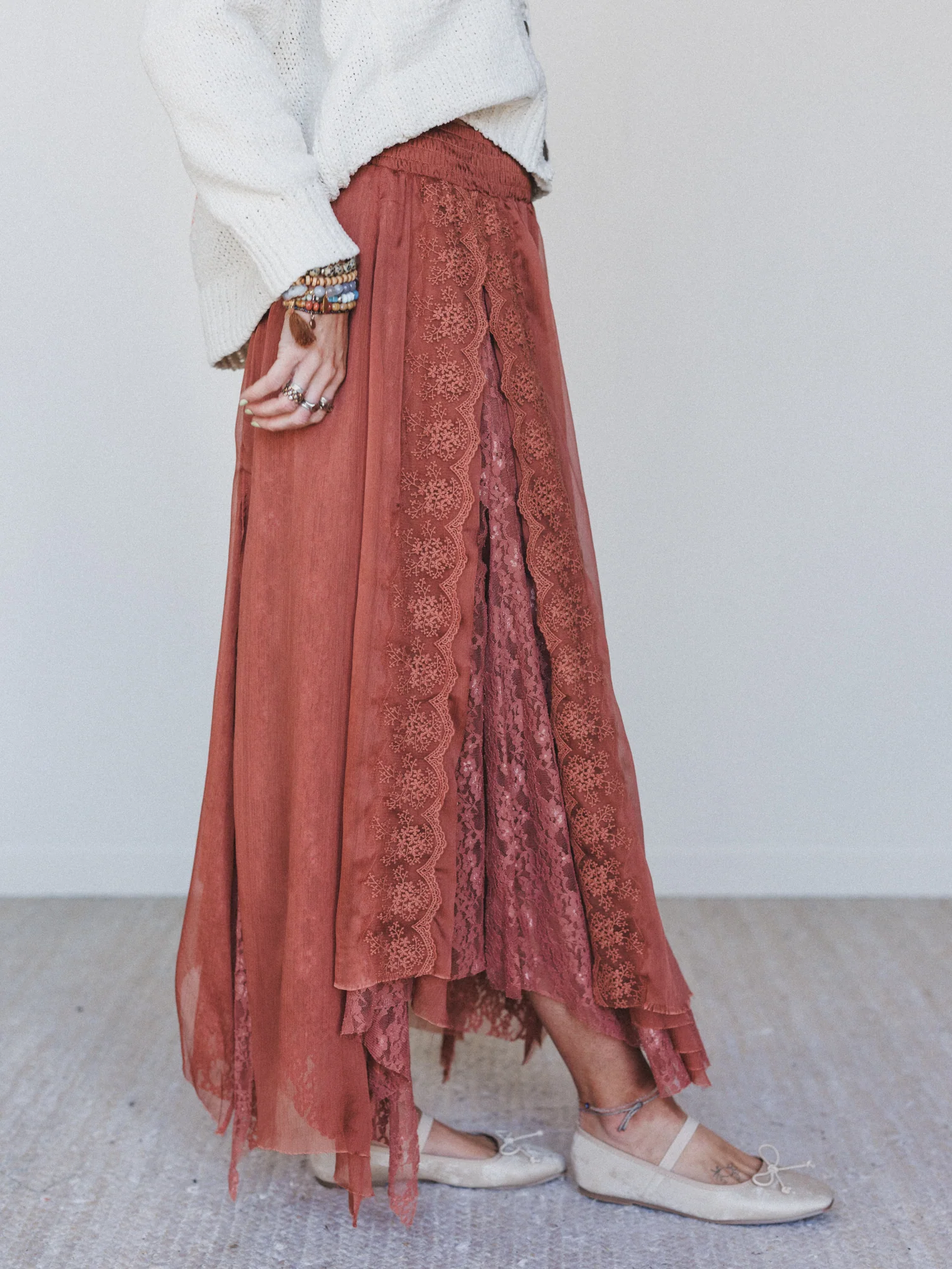 Pixi Disco Maxi Skirt - Chocolate - Image 6