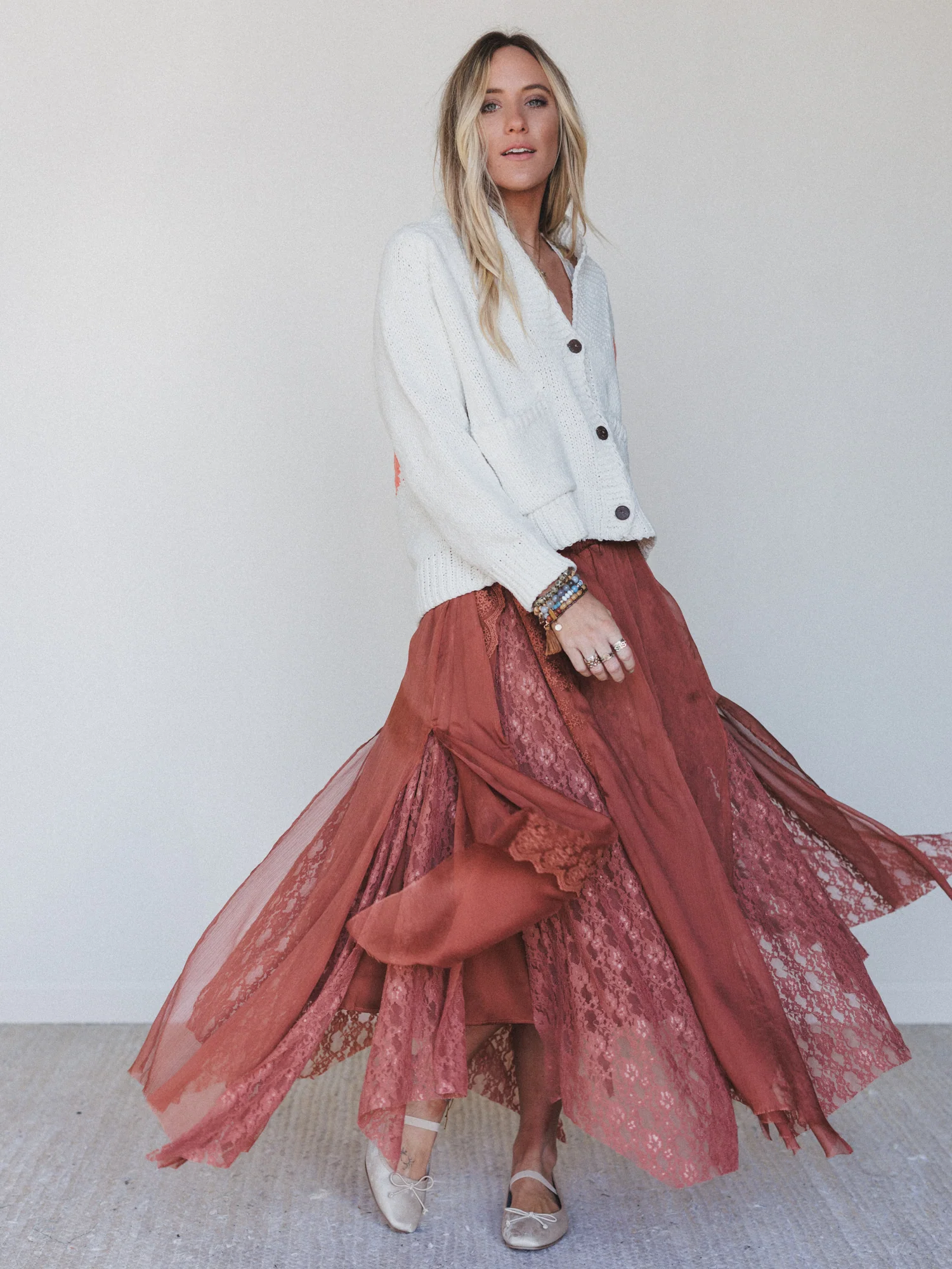 Pixi Disco Maxi Skirt - Chocolate - Image 7