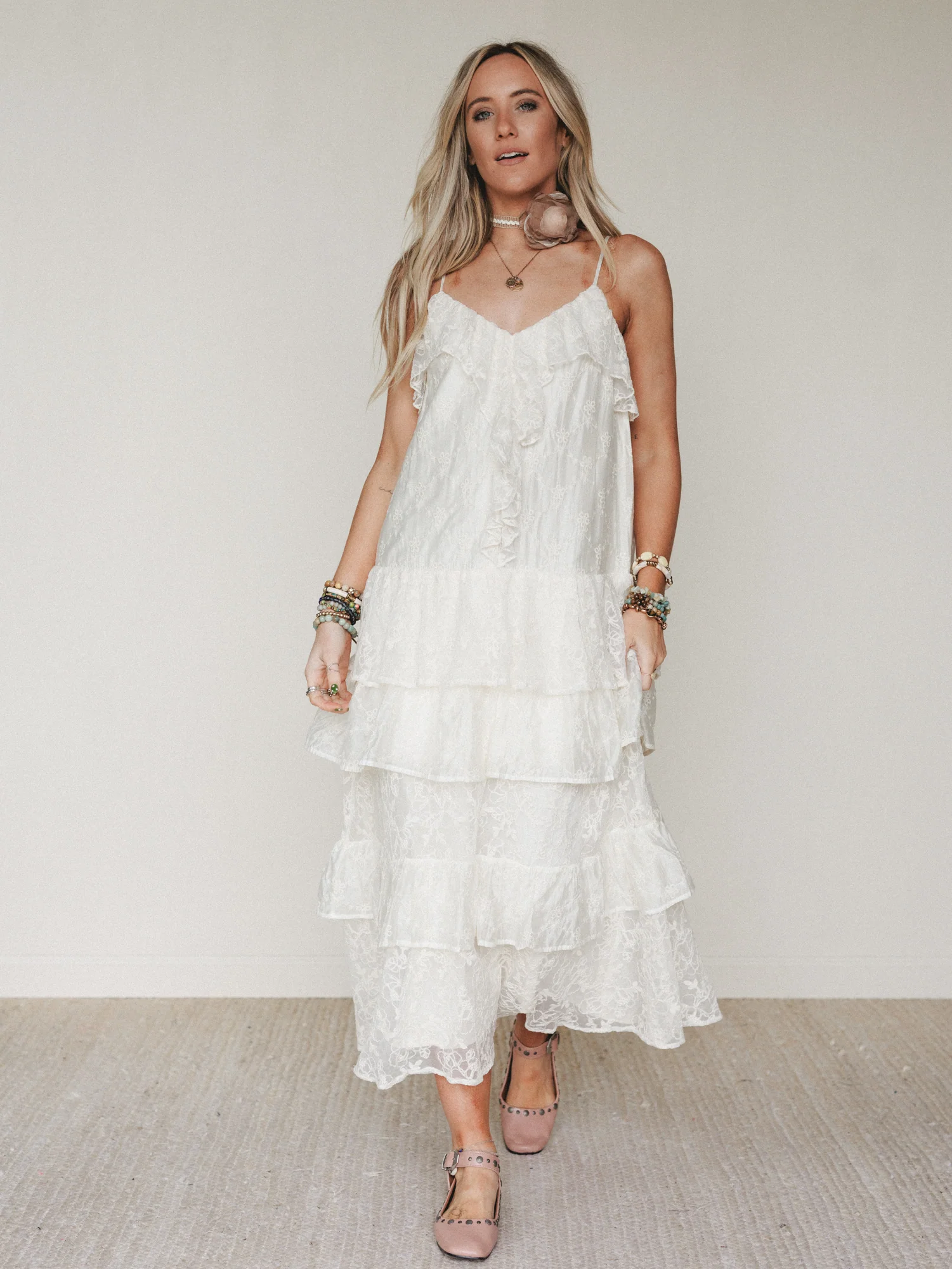 Poems And Stories Dress - Ecru
