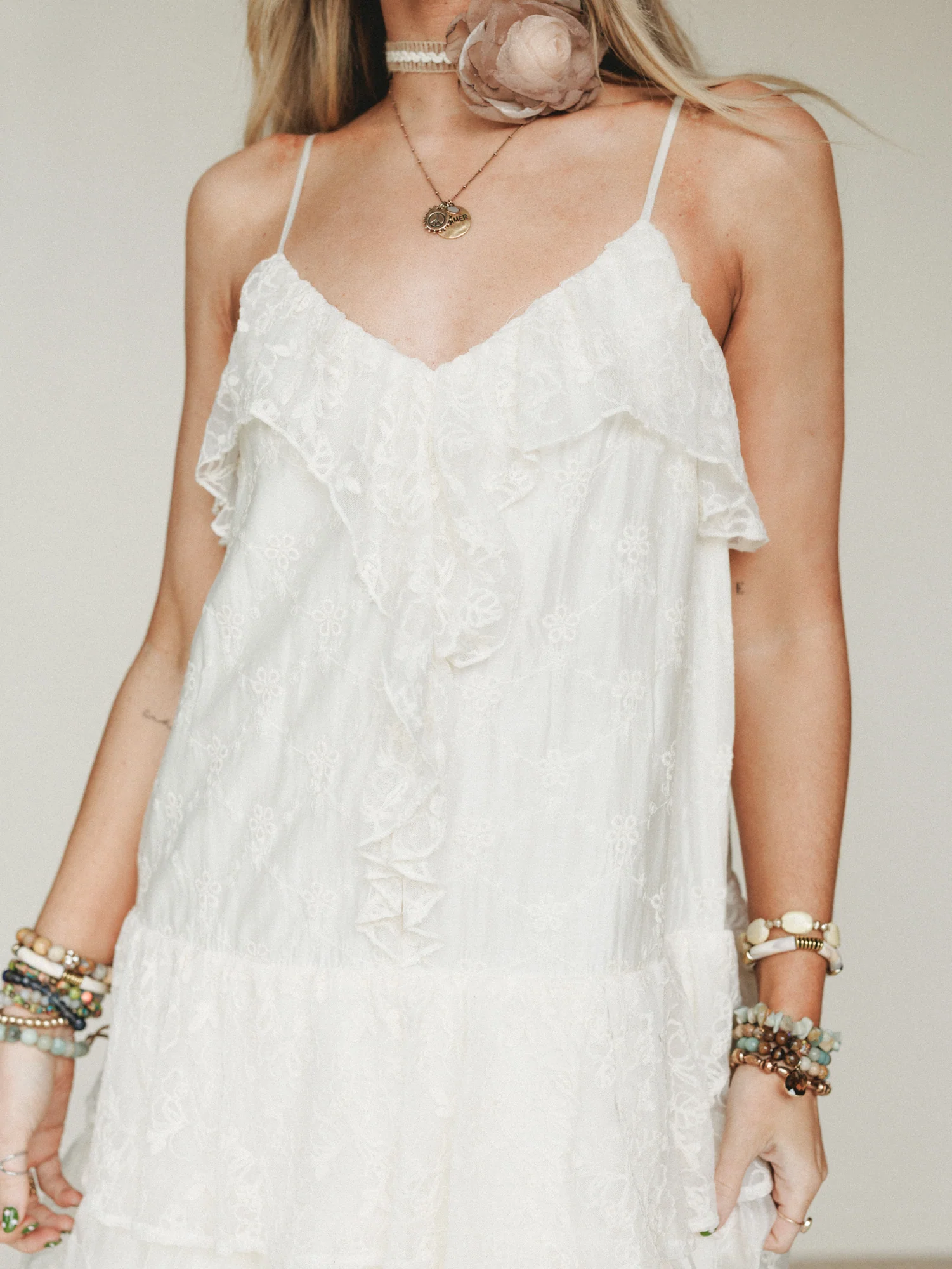 Poems And Stories Dress - Ecru - Image 3