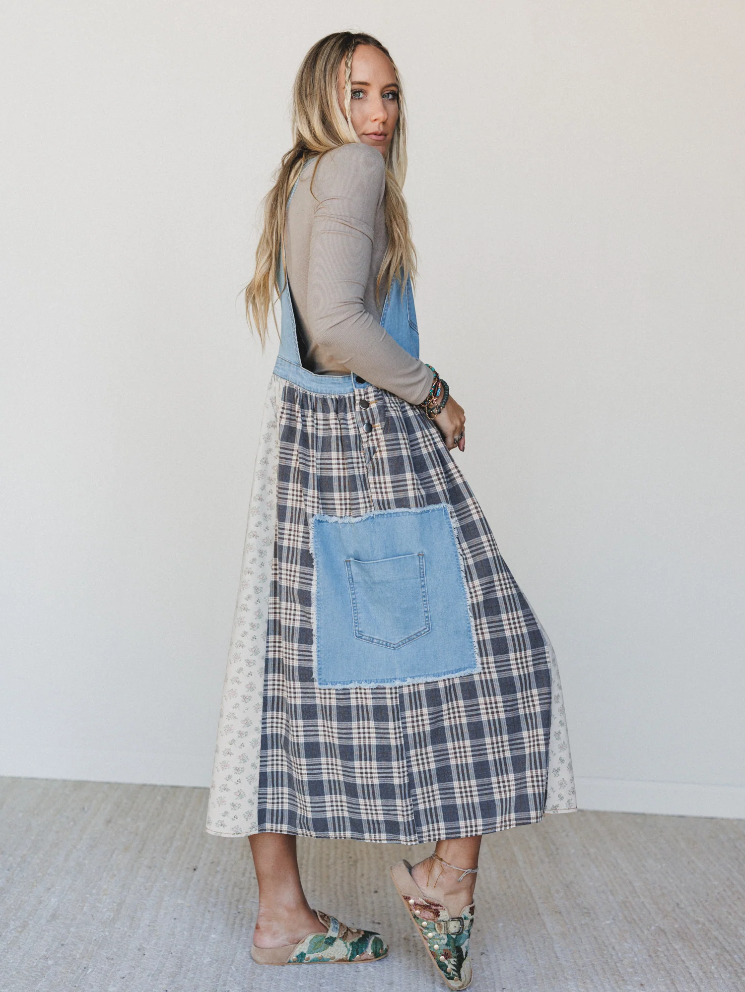 Prairie Star Dress - Denim - Image 2