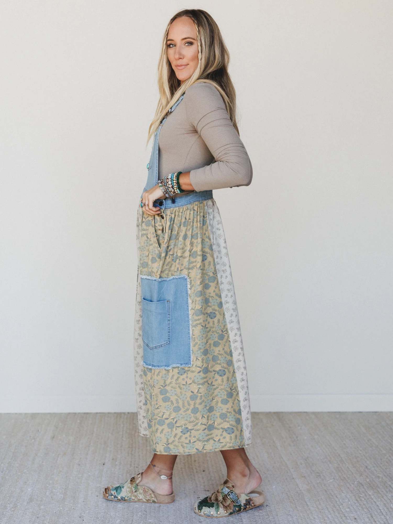 Prairie Star Dress - Denim - Image 4