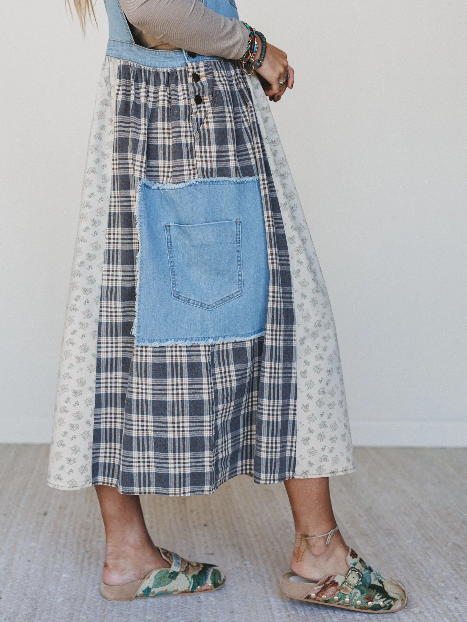Prairie Star Dress - Denim - Image 5