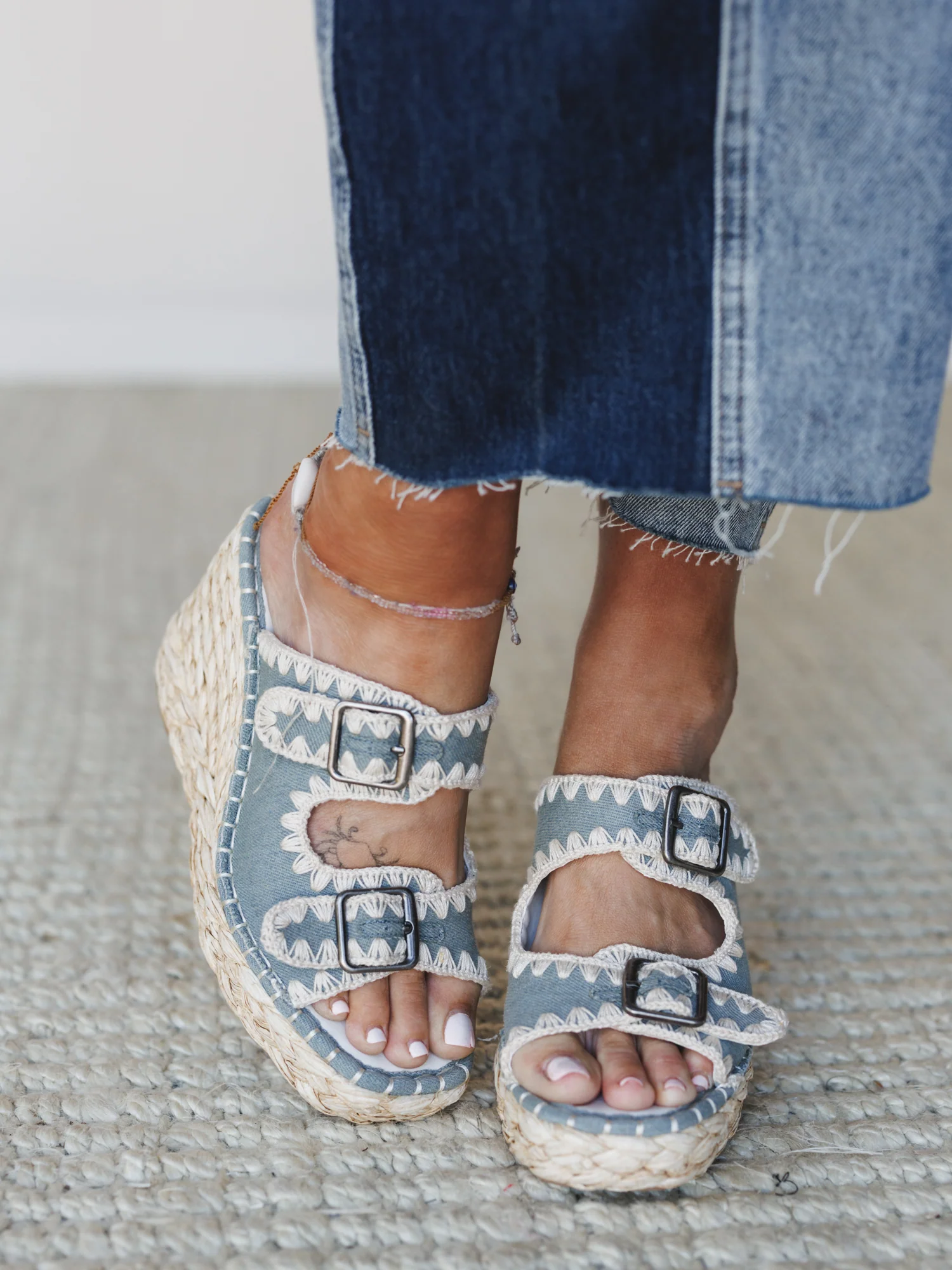 Rae Wedge - Slate Blue