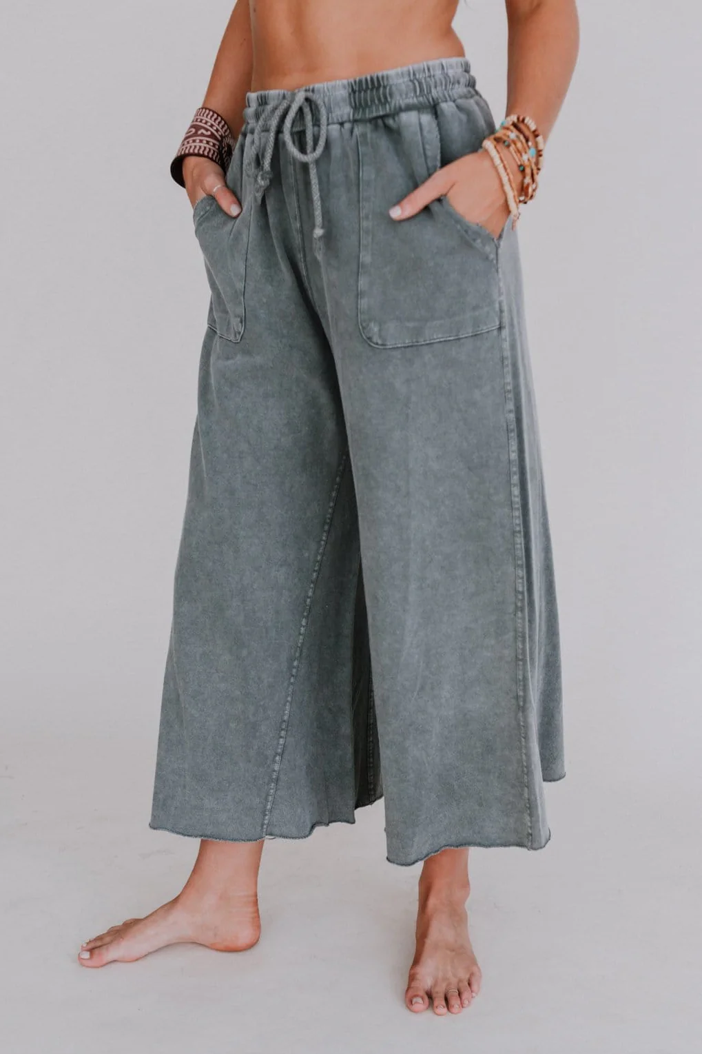 Relaxing Robin Wide Leg Pant - Ash - Image 3