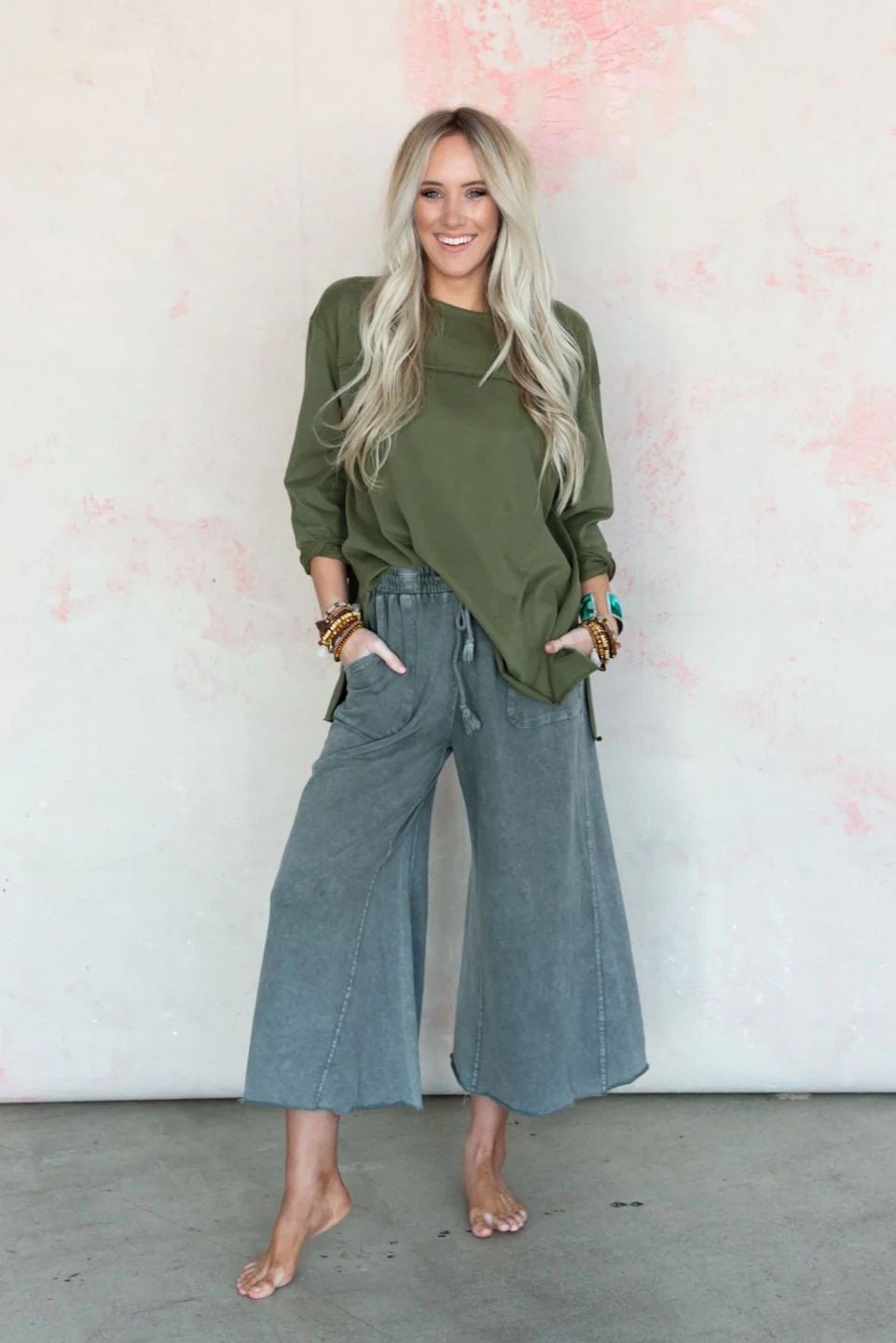 Relaxing Robin Wide Leg Pant - Ash - Image 5
