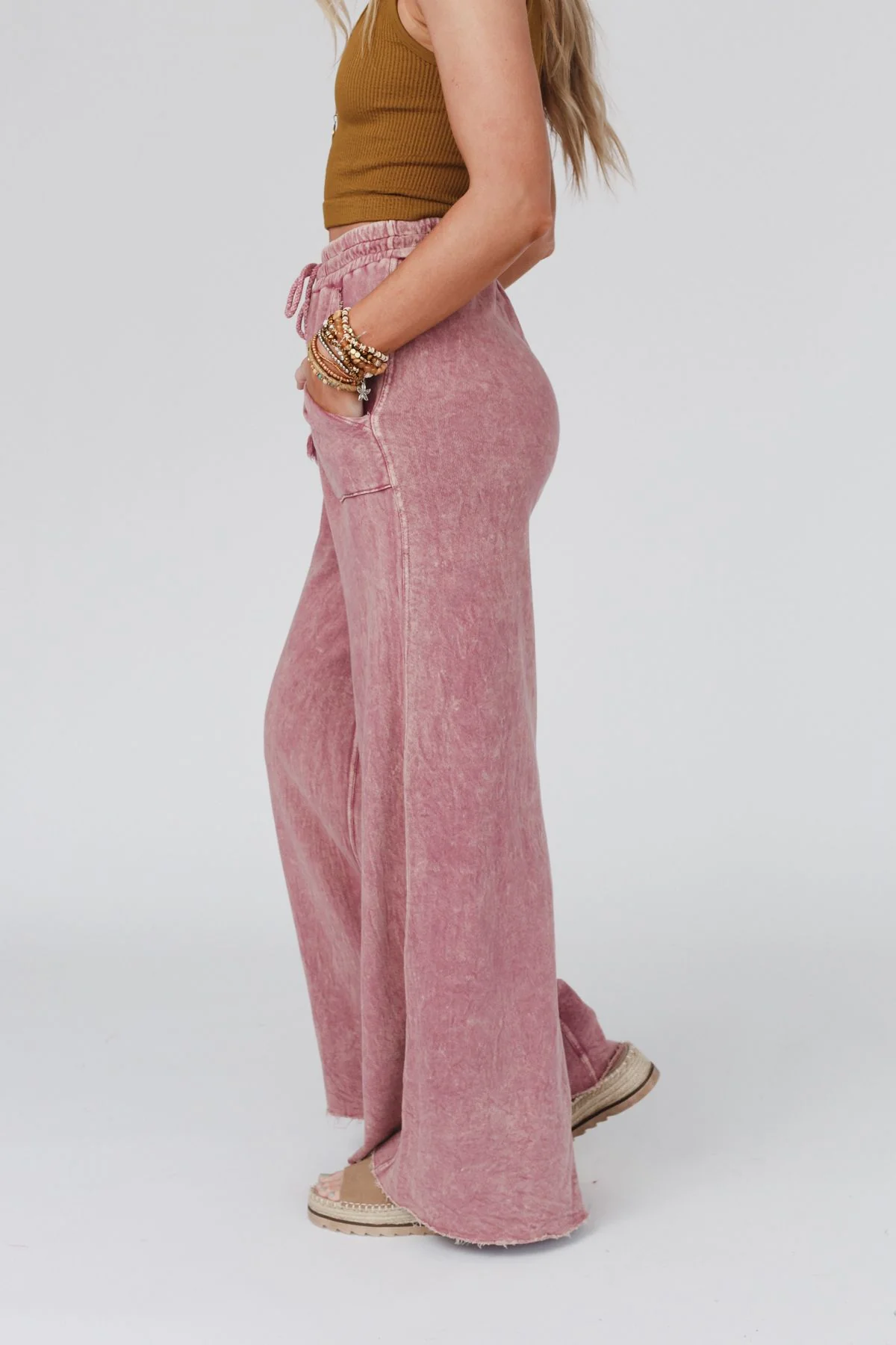 Relaxing Robin Wide Leg Pant - New Mauve - Image 3