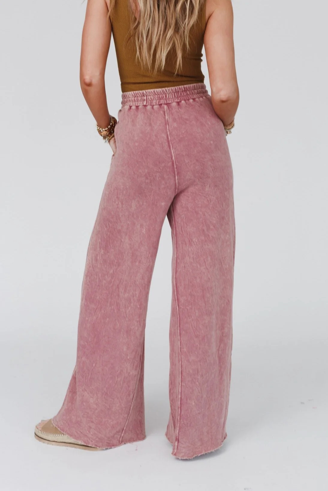 Relaxing Robin Wide Leg Pant - New Mauve - Image 4