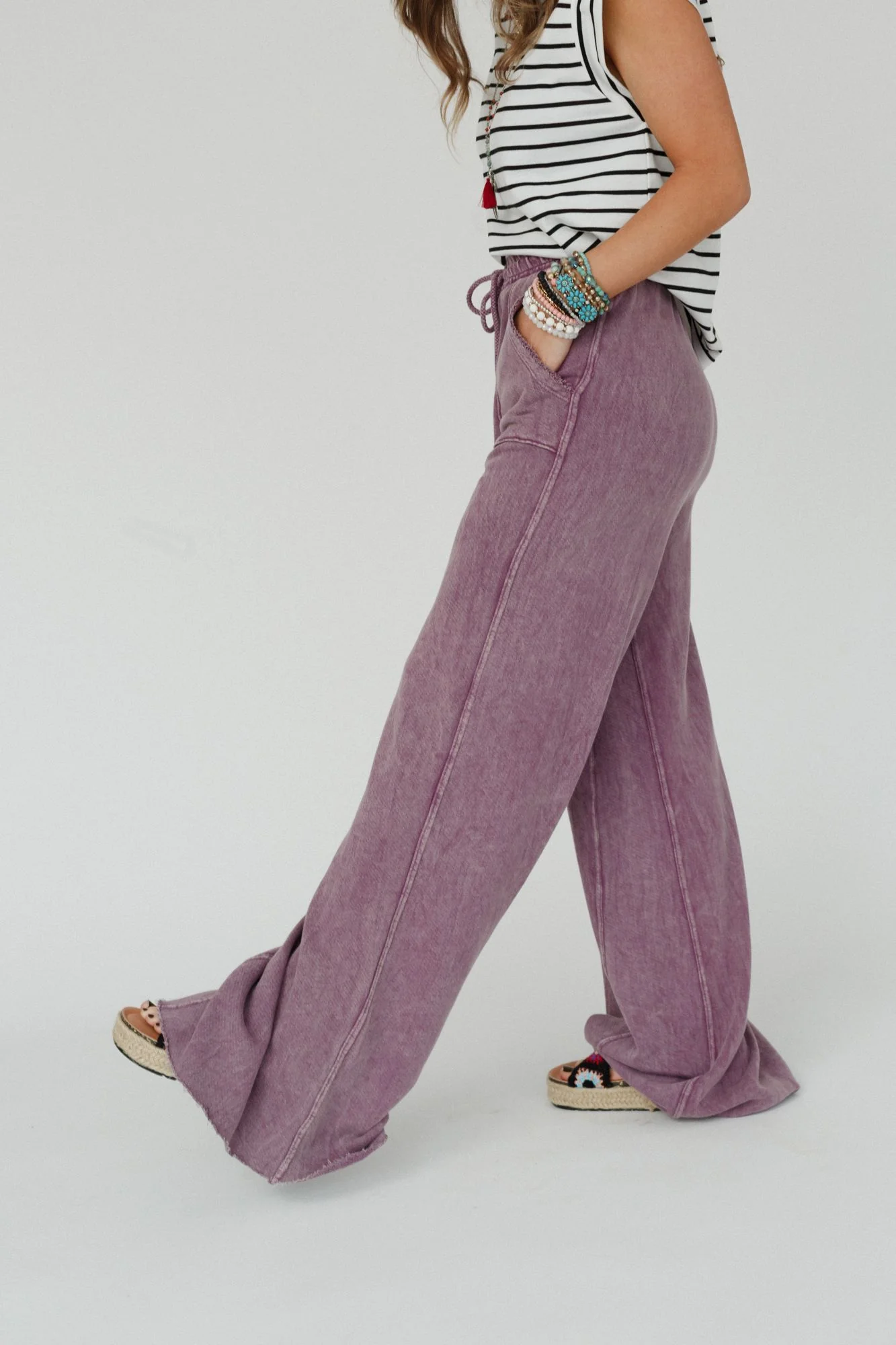 Relaxing Robin Wide Leg Pant - Purple - Image 2