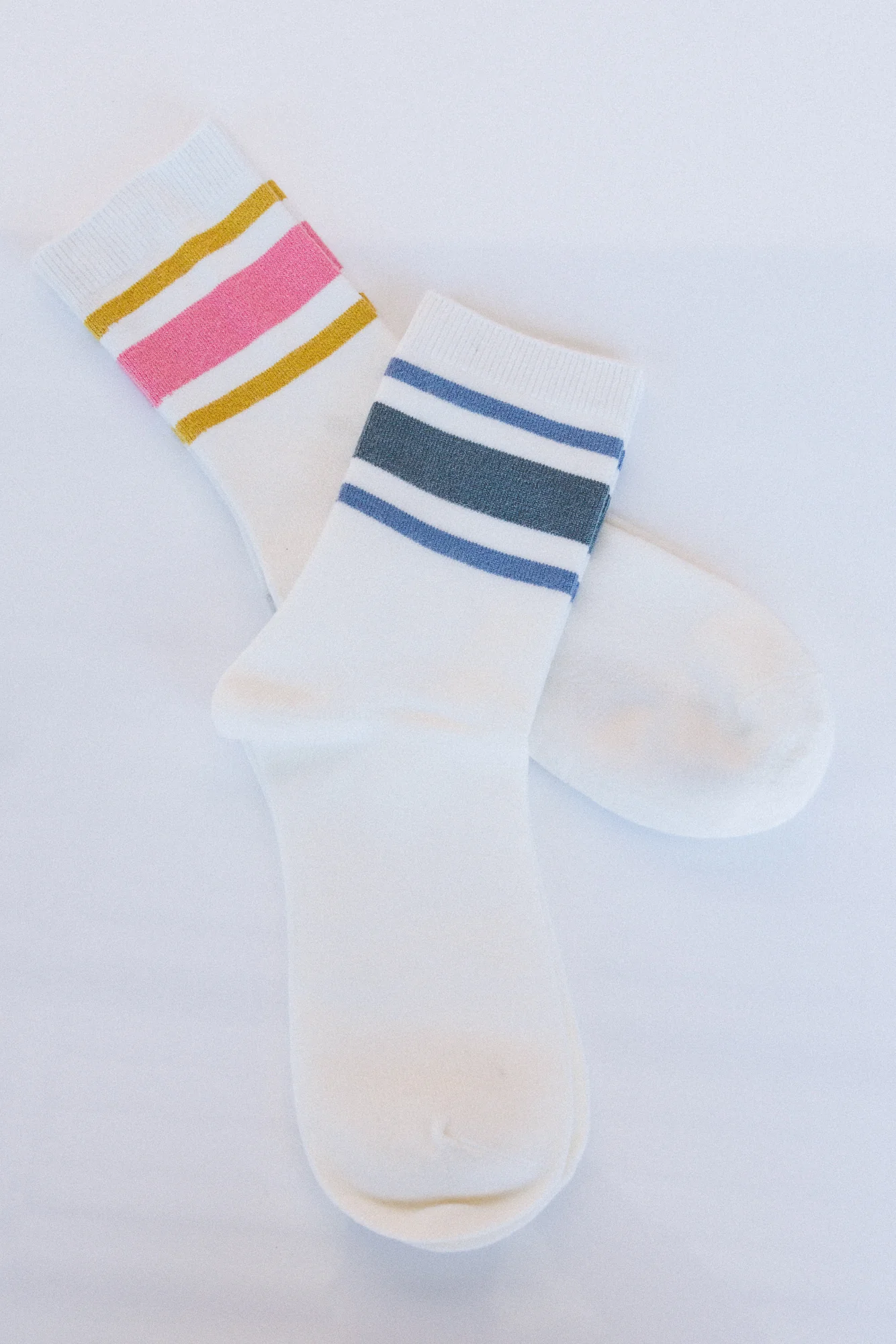 Retro Summer Crew Socks - Blue - Image 2