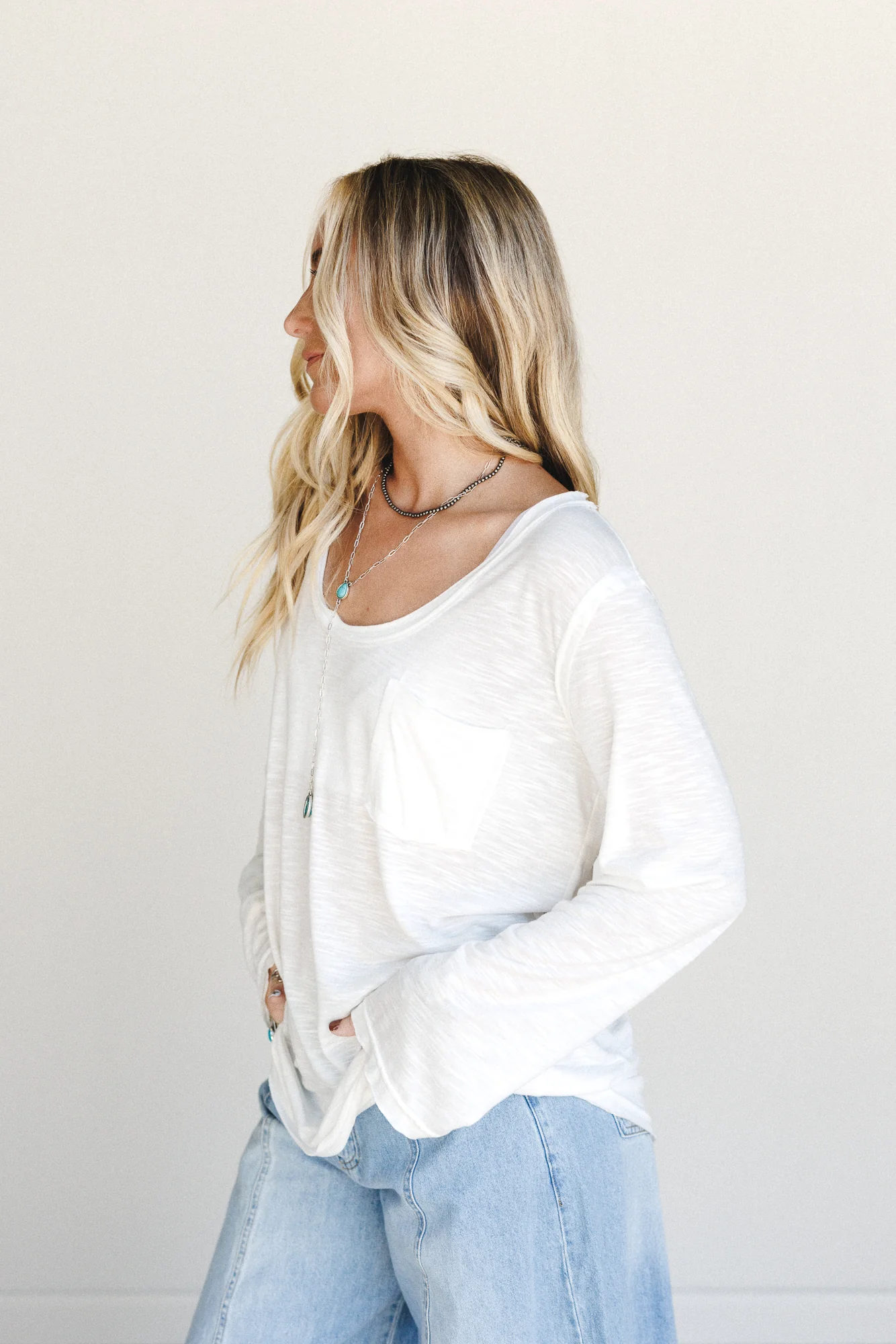 Right On Tee Longsleeve Shirt - White - Image 3