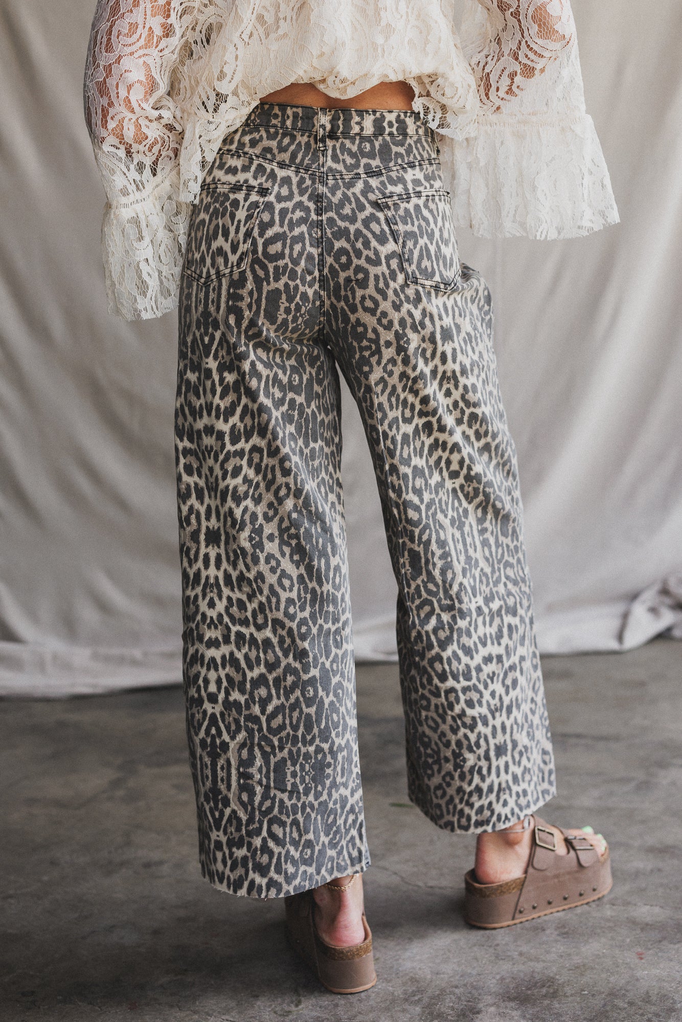 Roaming Leopard Print Pants - Brown - Image 5