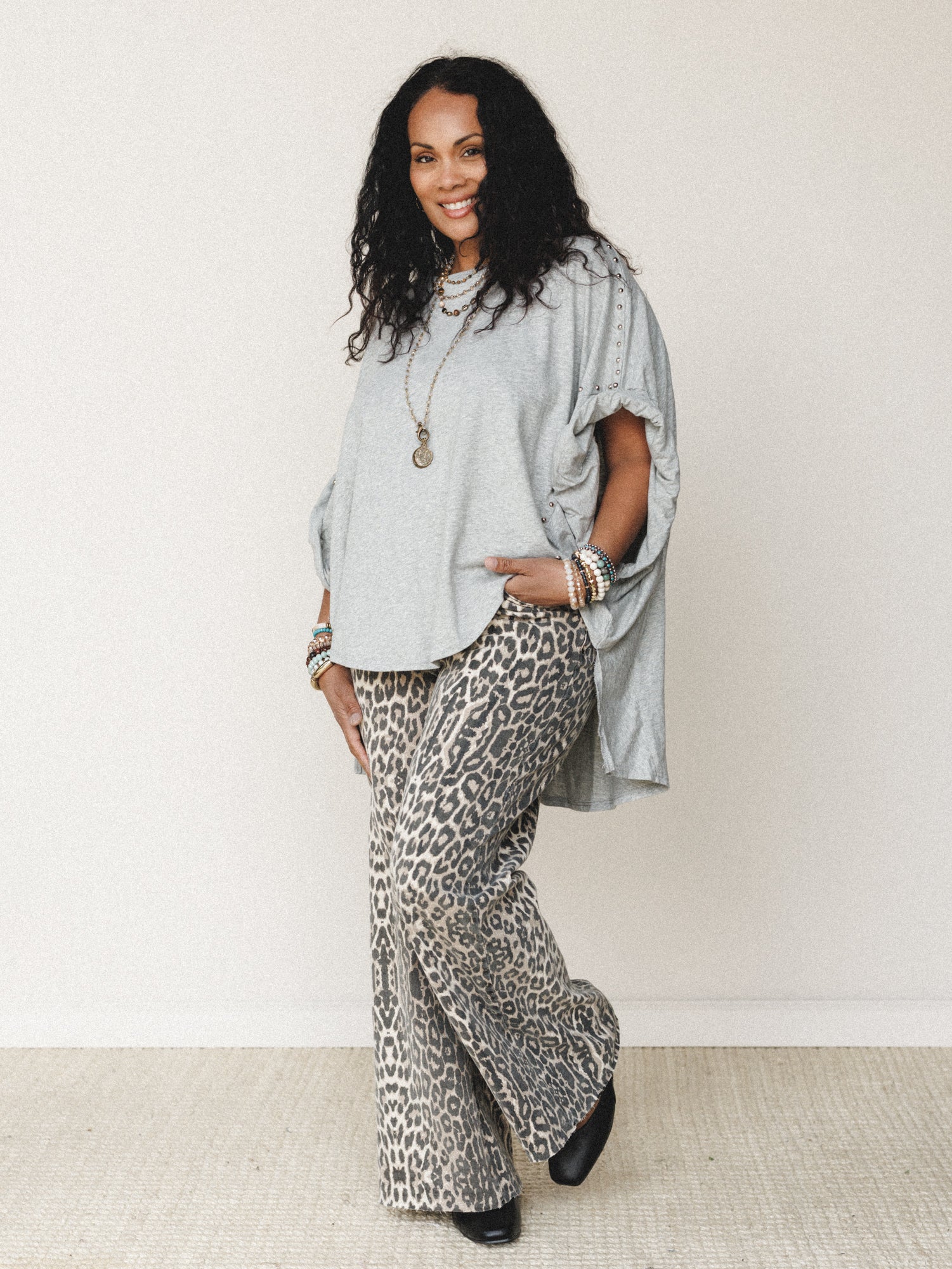 Roaming Leopard Print Pants - Brown - Image 7