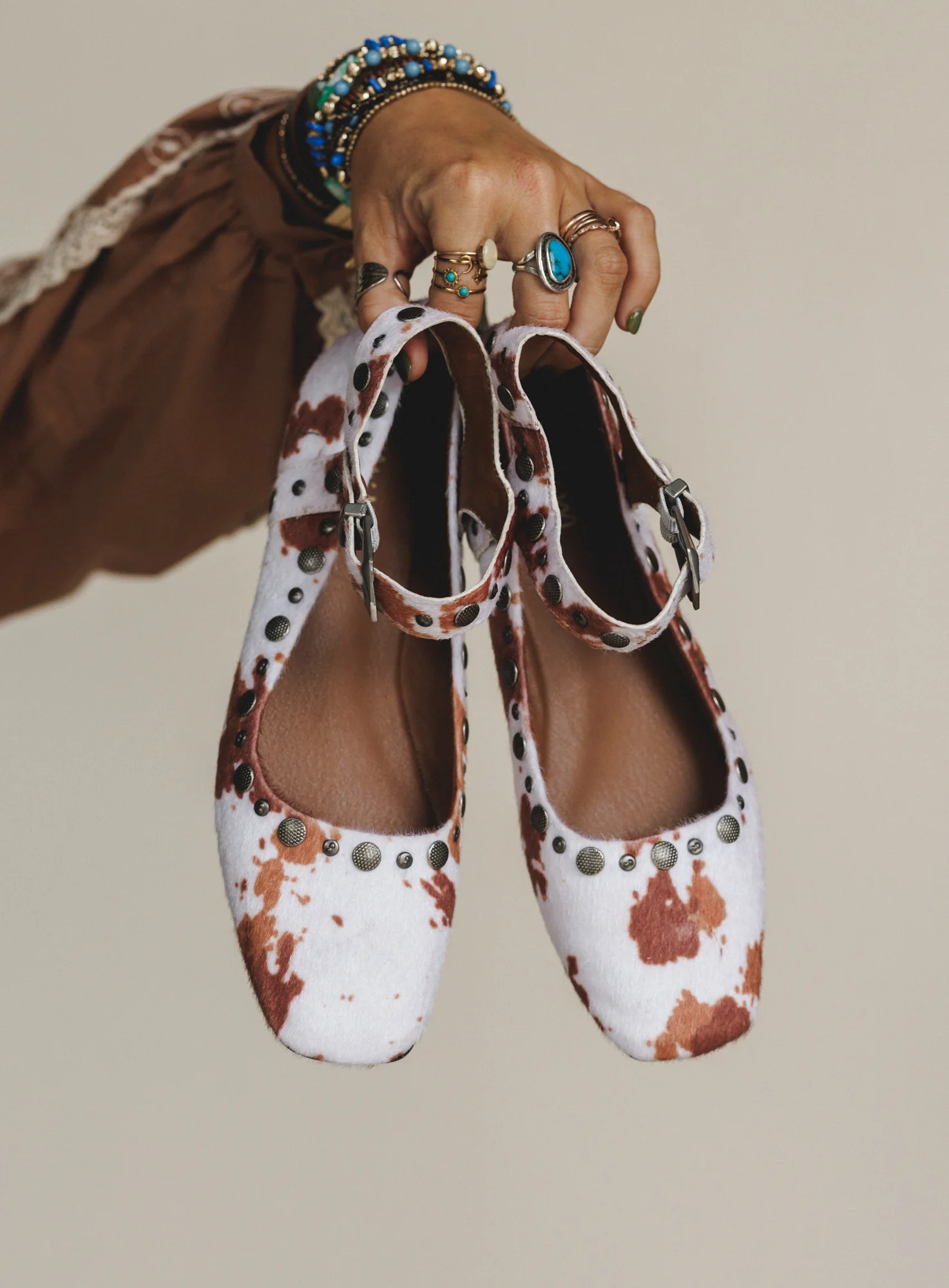 Rockstar Ballet Flats - Cow Print - Image 4