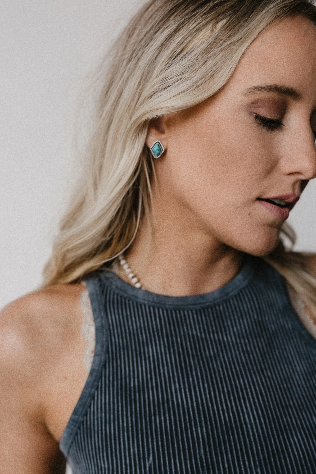 Rodeo Glow Earrings - Turquoise - Image 3