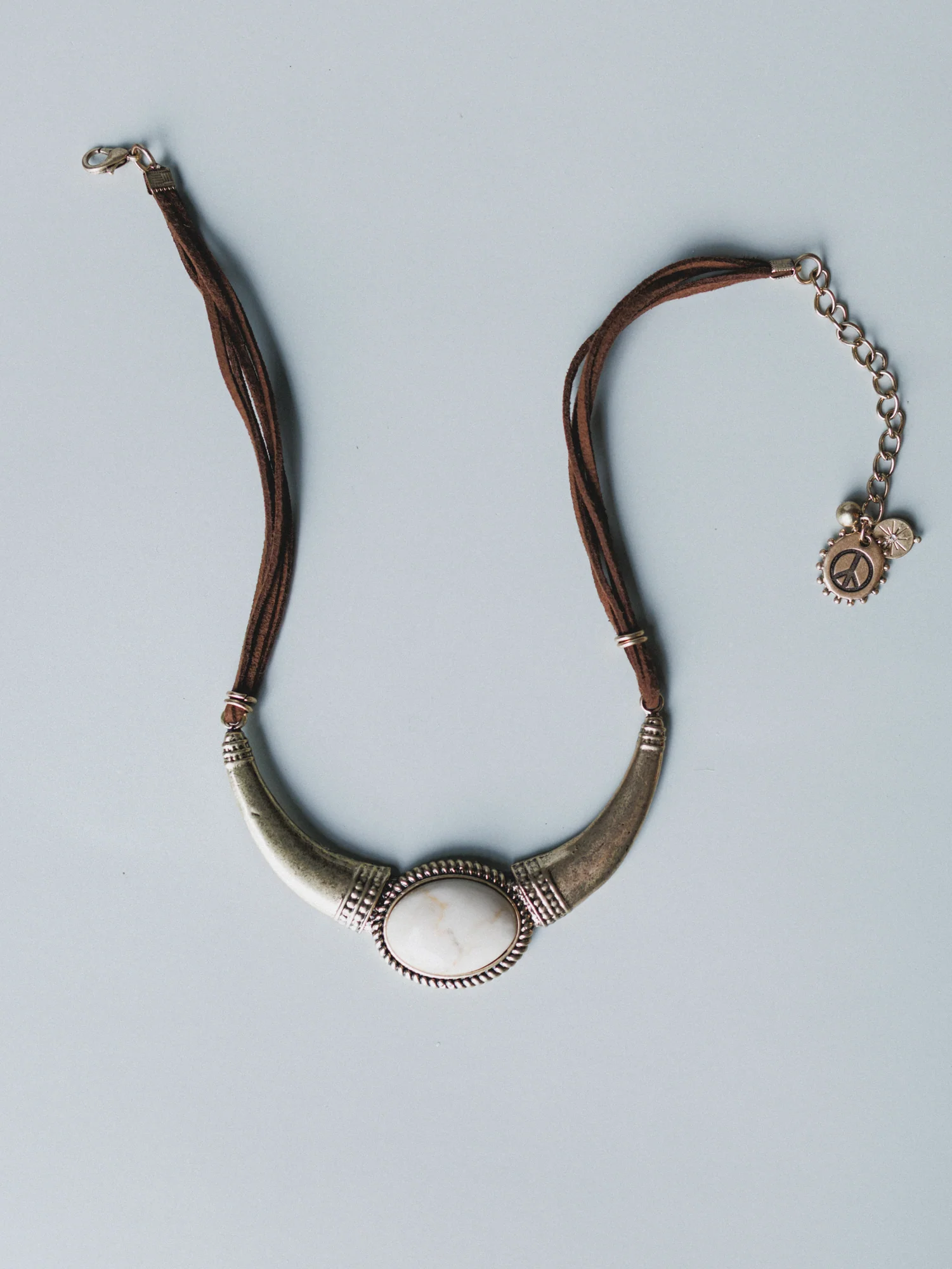 Roma Sun Statement Necklace - White