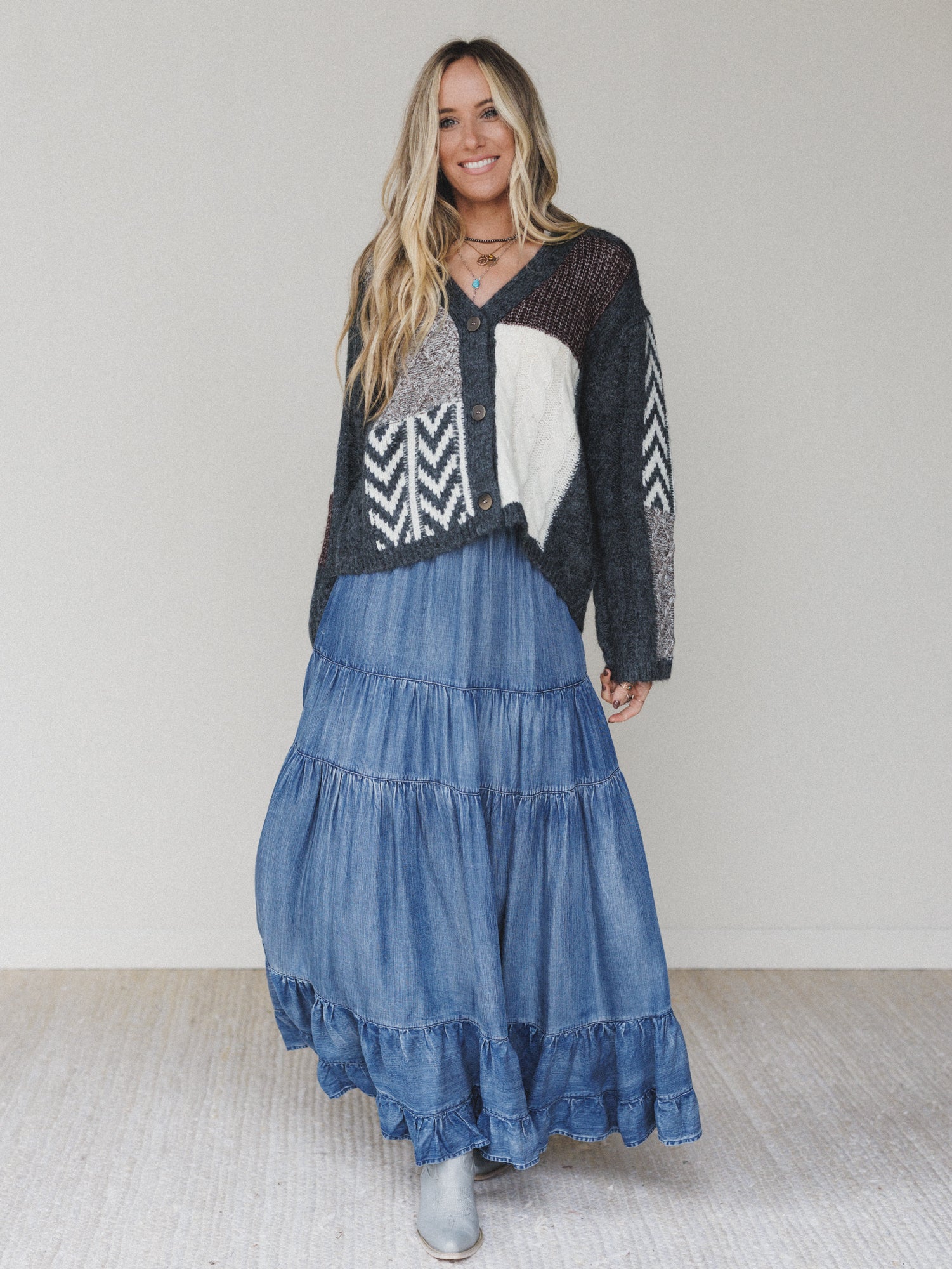 Romantic Meadows Denim Skirt - Denim - Image 4